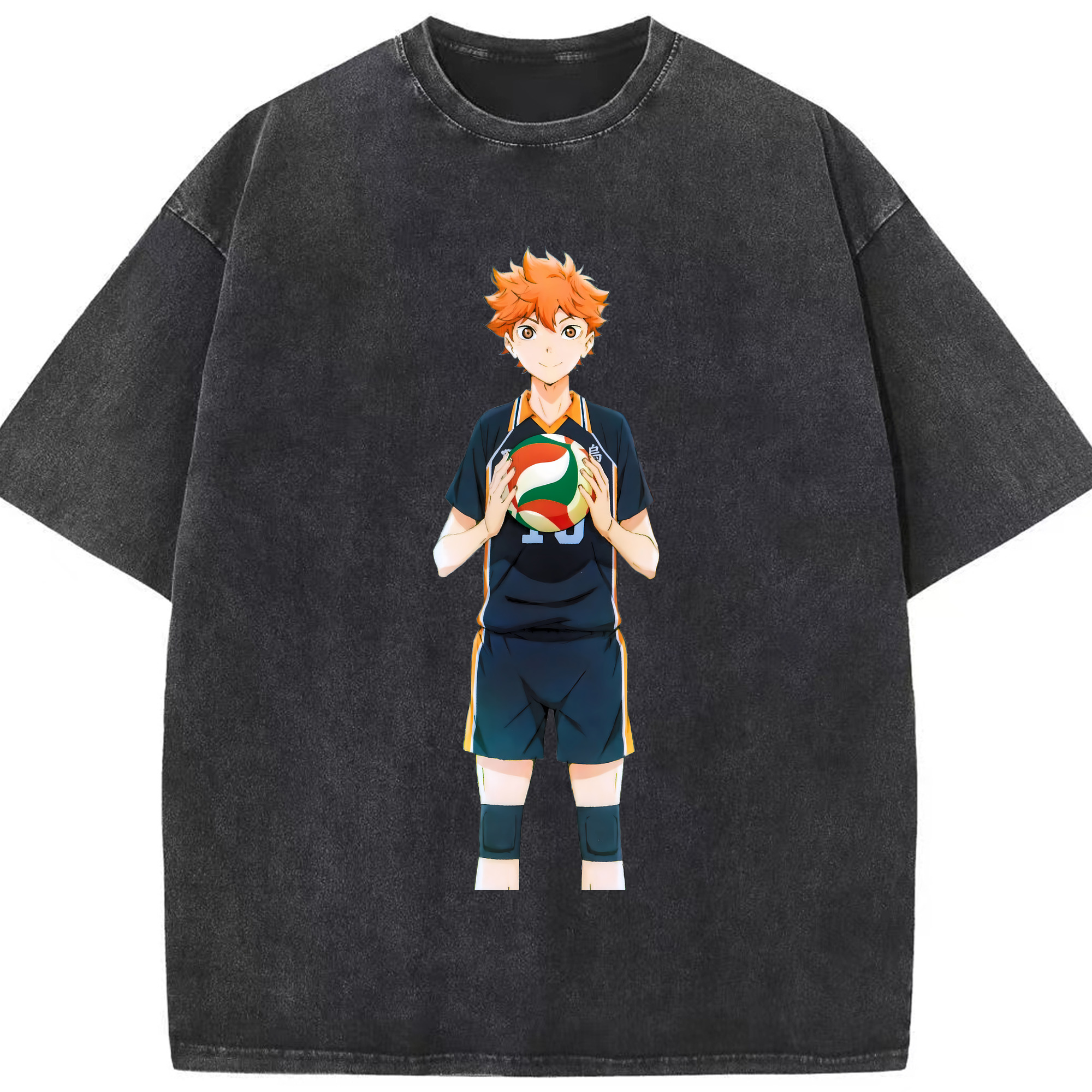 （画像用） ハイキュー!! Haikyu!! 綿100% ヴィンテージ風 半袖Tシャツ（フロントプリント）