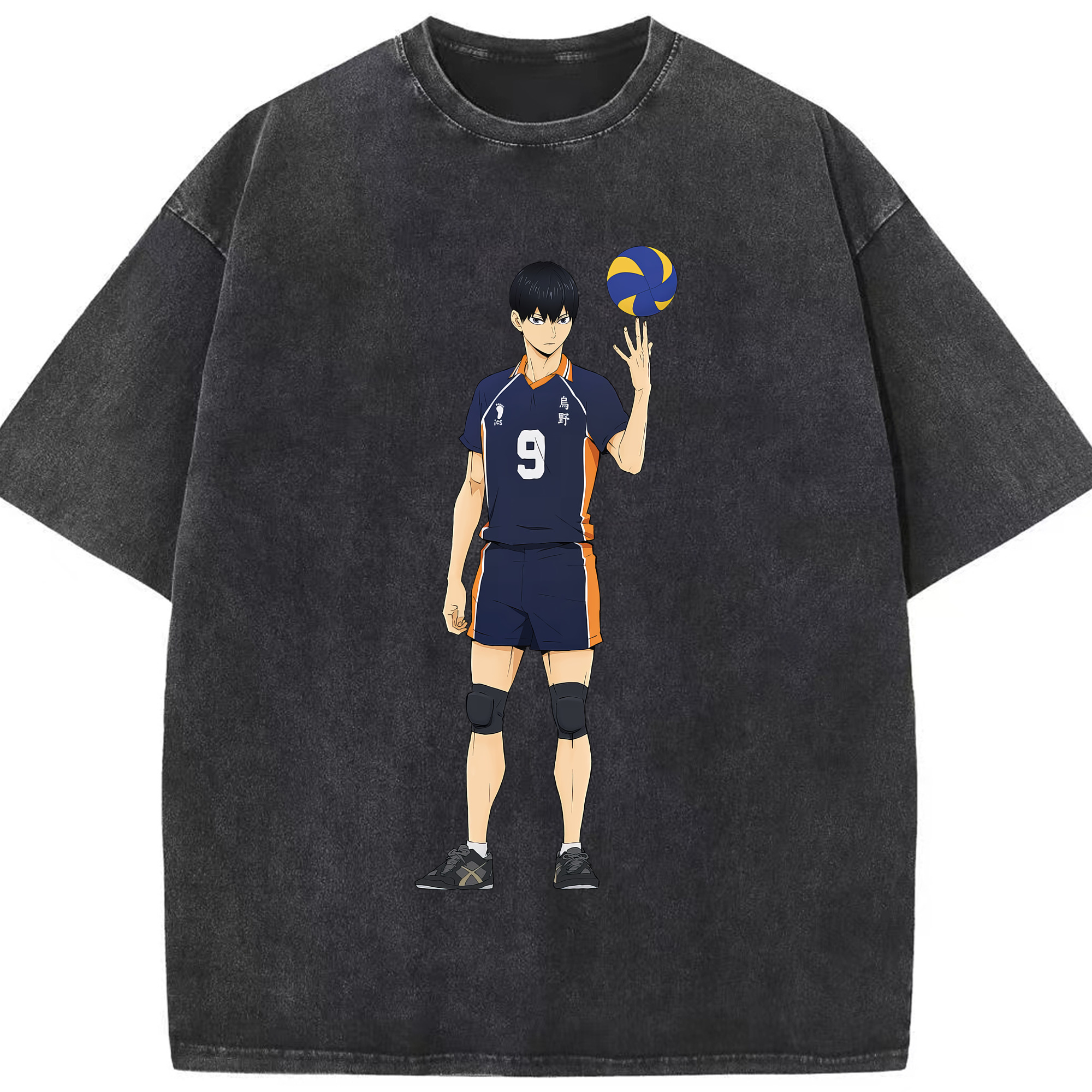 （画像用） ハイキュー!! Haikyu!! 綿100% ヴィンテージ風 半袖Tシャツ（フロントプリント）