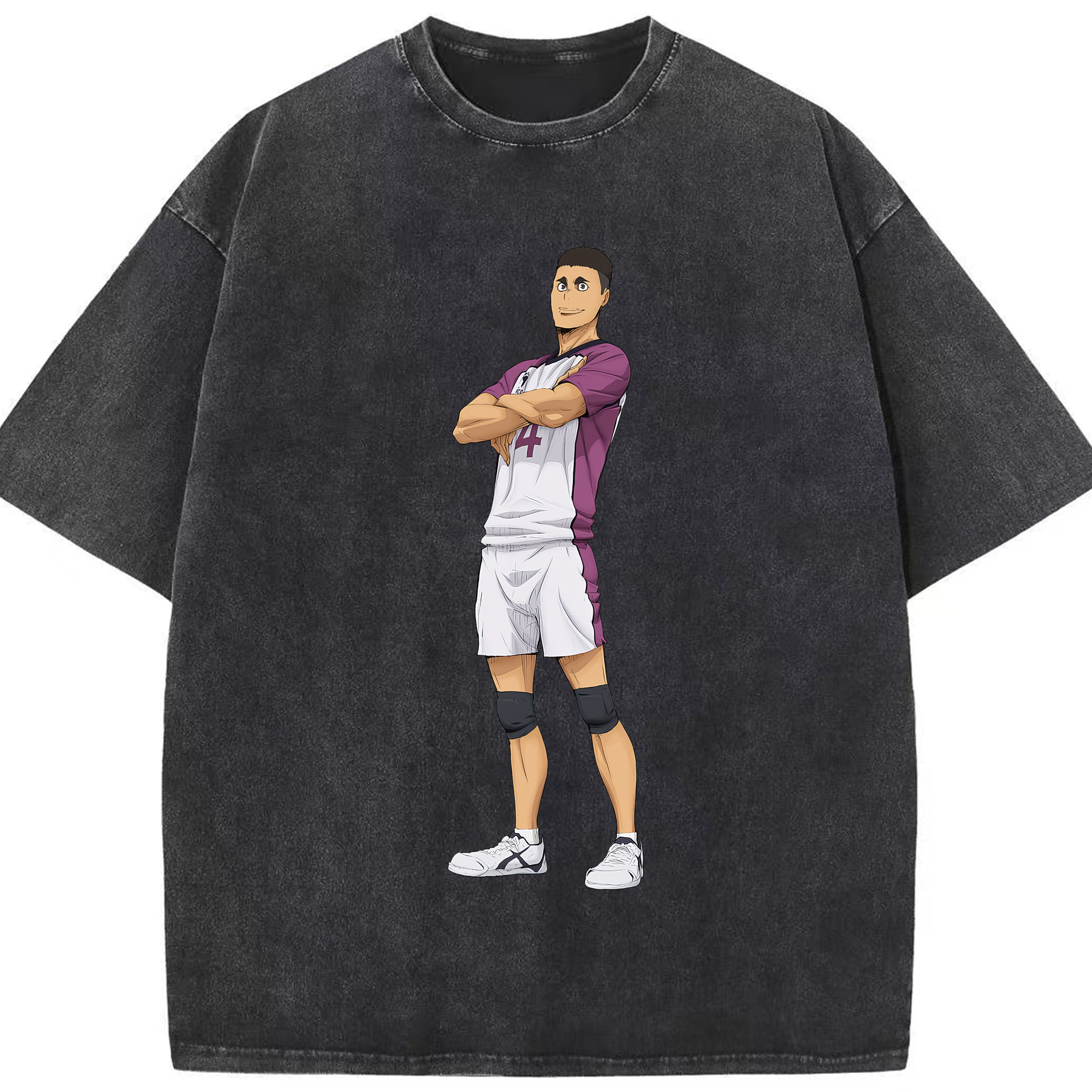 （画像用） ハイキュー!! Haikyu!! 綿100% ヴィンテージ風 半袖Tシャツ（フロントプリント）