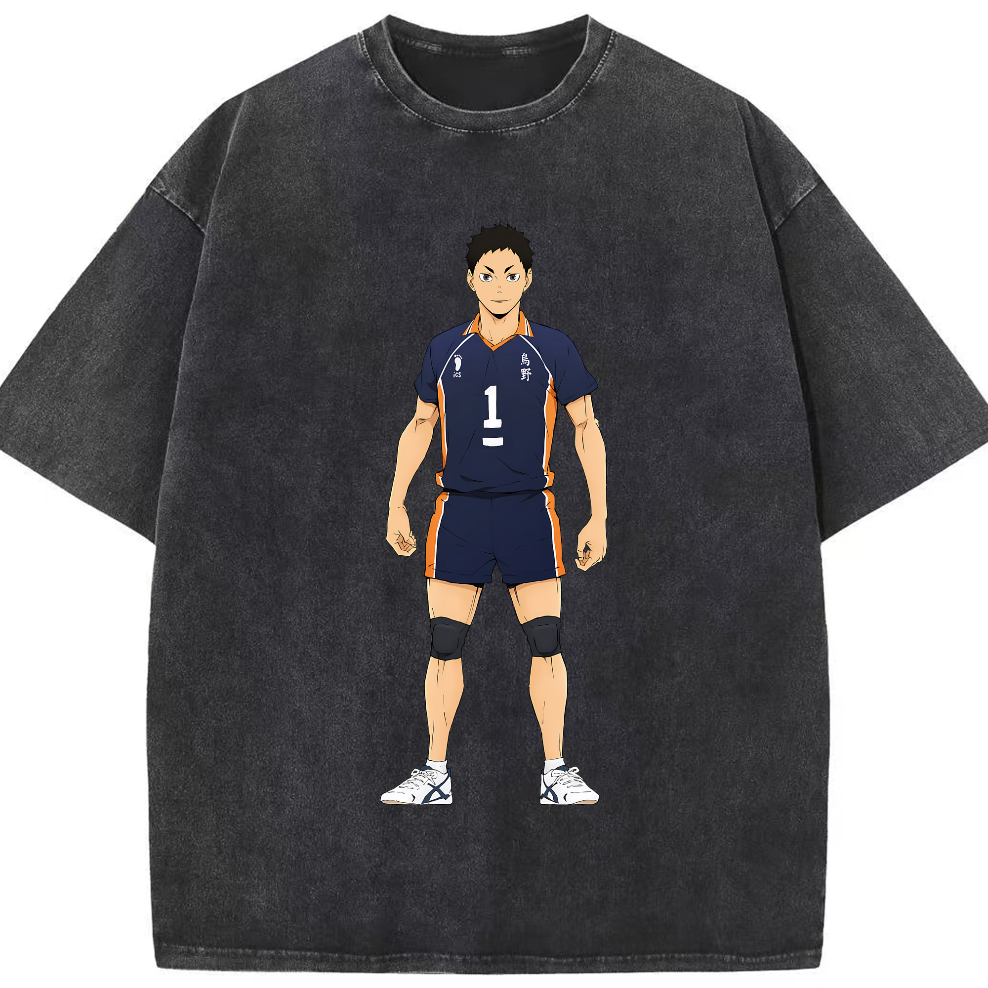 （画像用） ハイキュー!! Haikyu!! 綿100% ヴィンテージ風 半袖Tシャツ（フロントプリント）