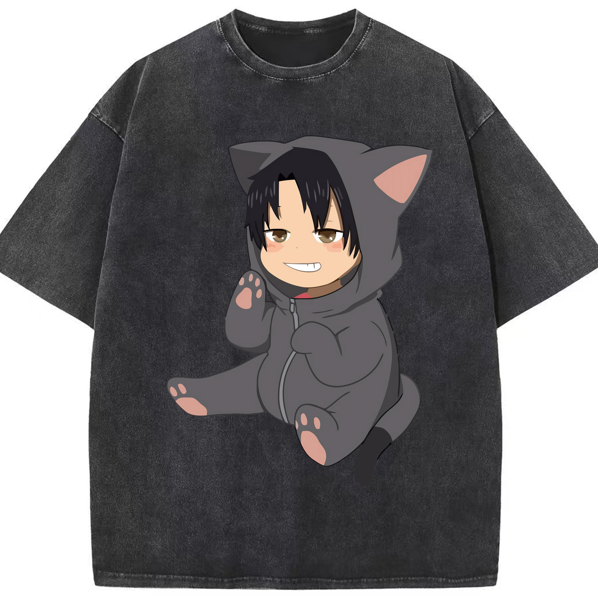 （画像用） ハイキュー!! Haikyu!! 綿100% ヴィンテージ風 半袖Tシャツ（フロントプリント）