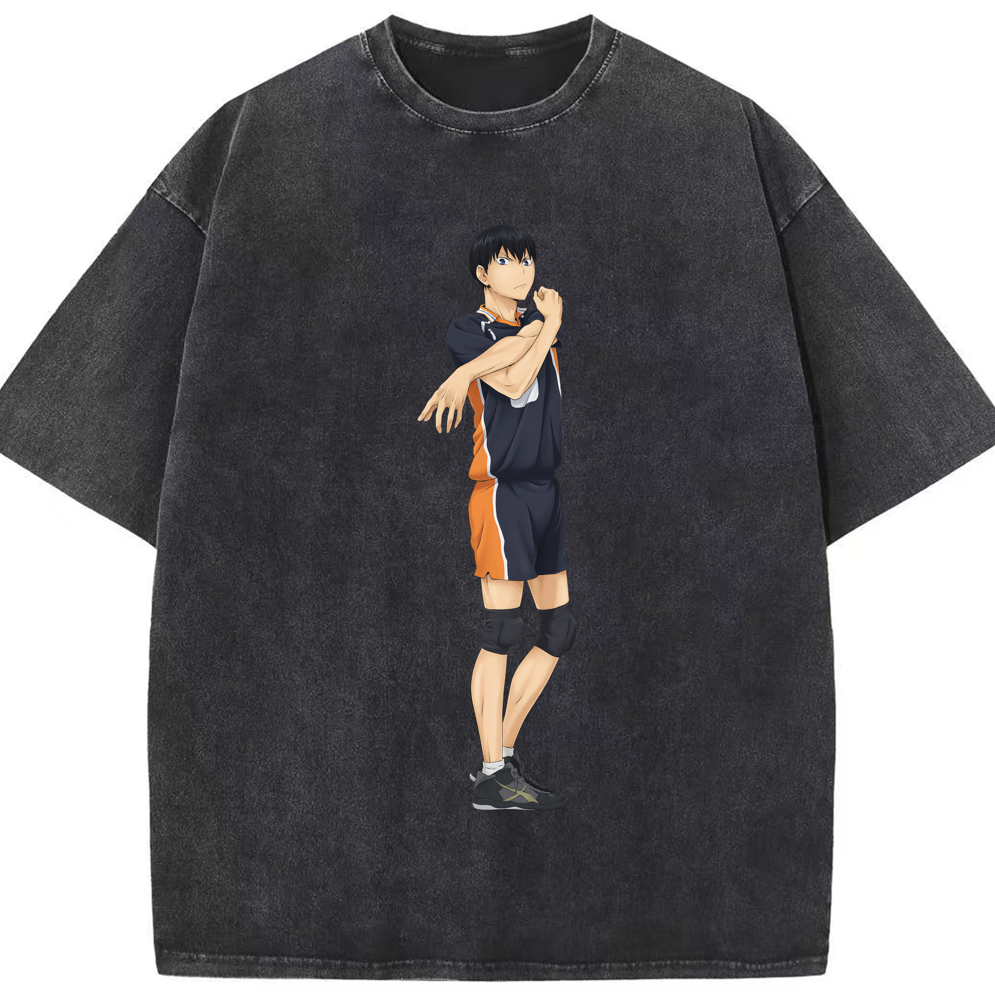 （画像用） ハイキュー!! Haikyu!! 綿100% ヴィンテージ風 半袖Tシャツ（フロントプリント）
