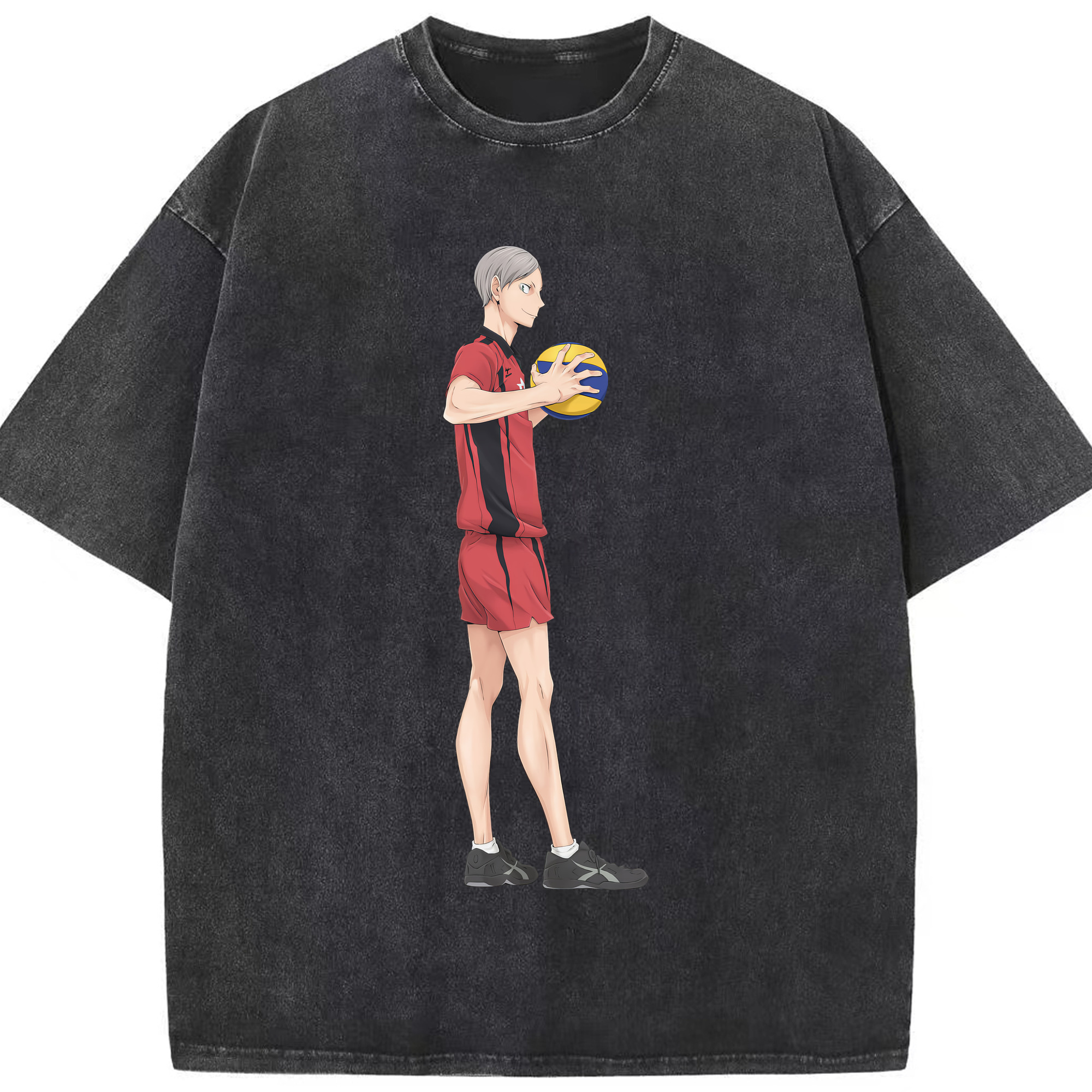 （画像用） ハイキュー!! Haikyu!! 綿100% ヴィンテージ風 半袖Tシャツ（フロントプリント）