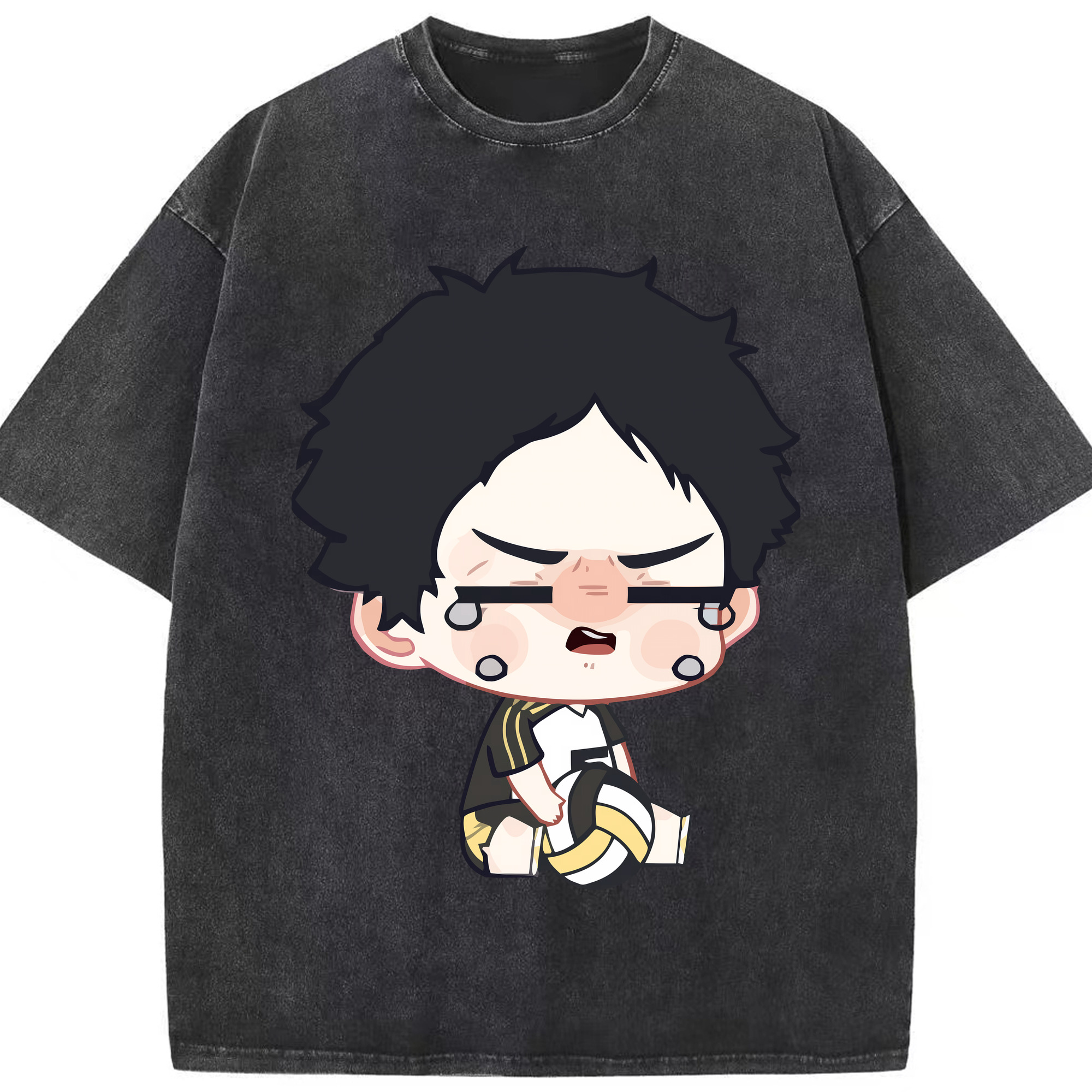 （画像用） ハイキュー!! Haikyu!! 綿100% ヴィンテージ風 半袖Tシャツ（フロントプリント）