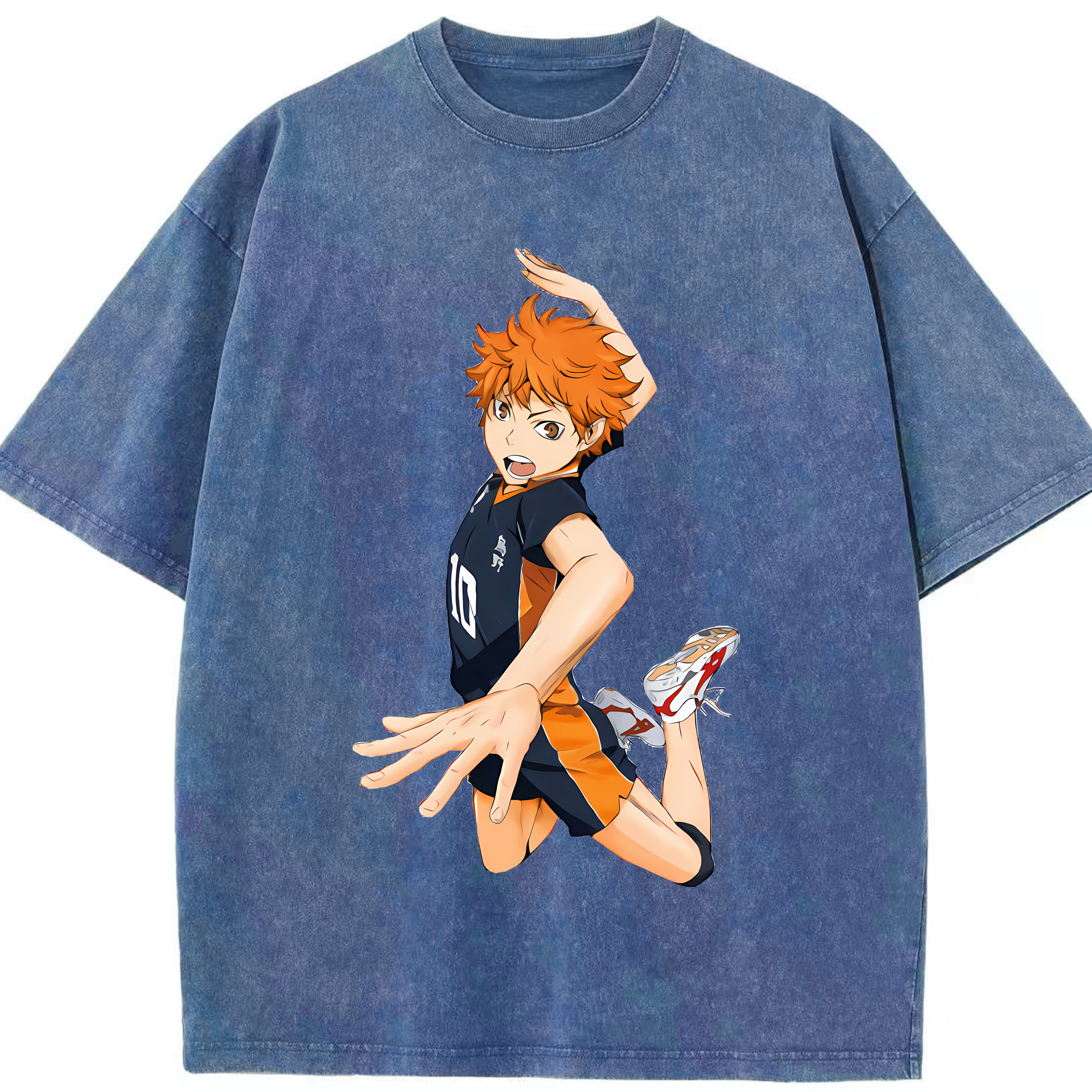 （画像用） ハイキュー!! Haikyu!! 綿100% ヴィンテージ風 半袖Tシャツ（フロントプリント）