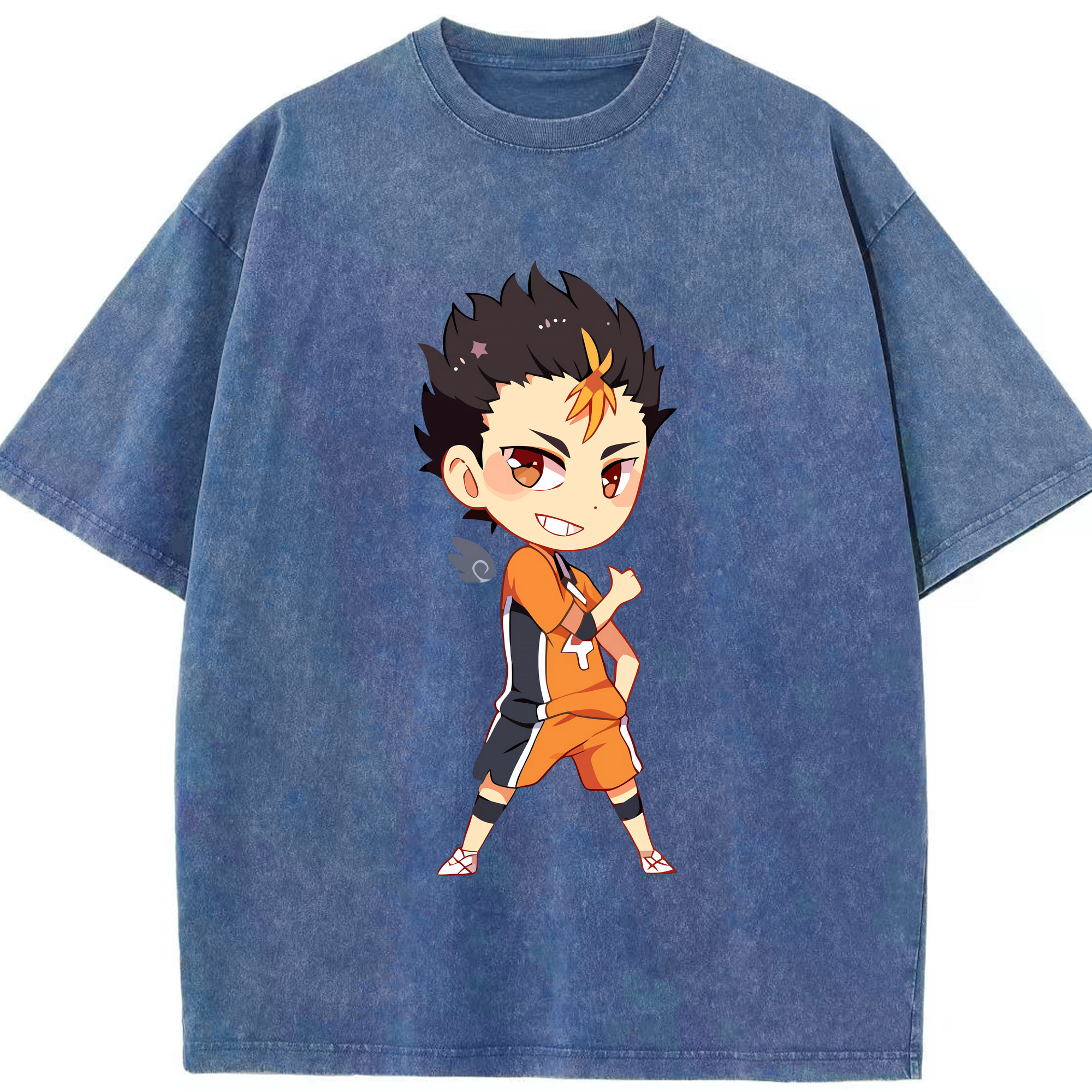 （画像用） ハイキュー!! Haikyu!! 綿100% ヴィンテージ風 半袖Tシャツ（フロントプリント）