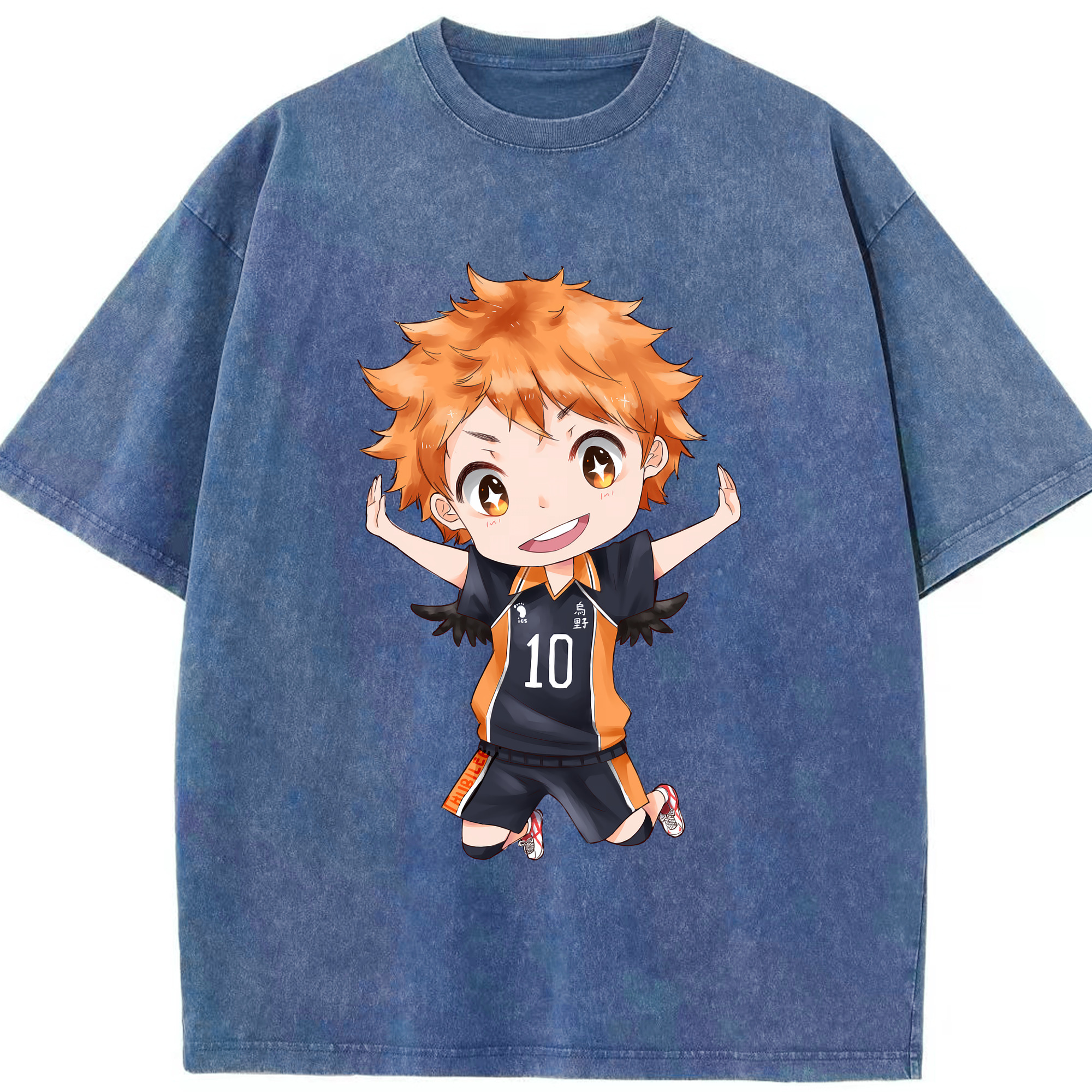 （画像用） ハイキュー!! Haikyu!! 綿100% ヴィンテージ風 半袖Tシャツ（フロントプリント）