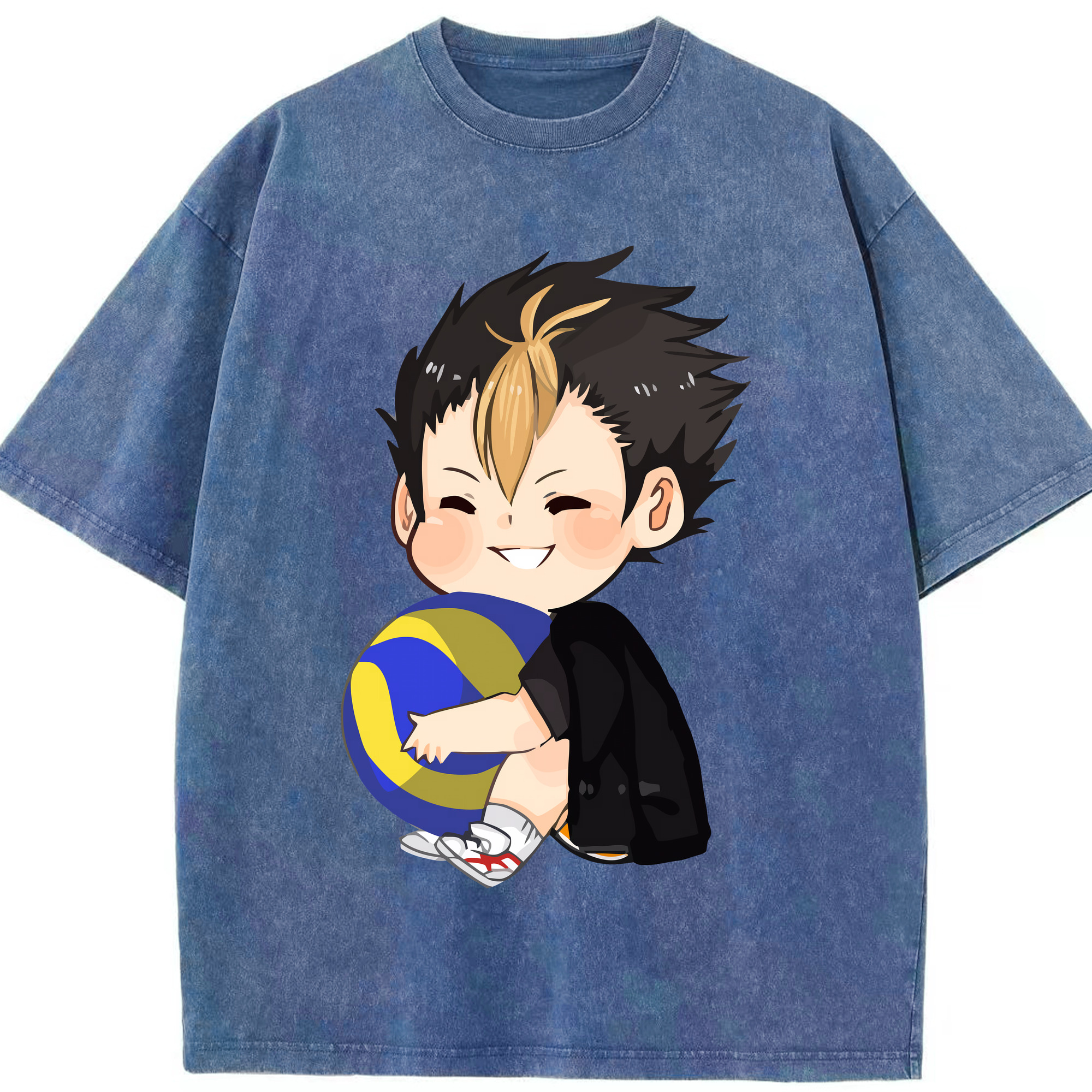 （画像用） ハイキュー!! Haikyu!! 綿100% ヴィンテージ風 半袖Tシャツ（フロントプリント）