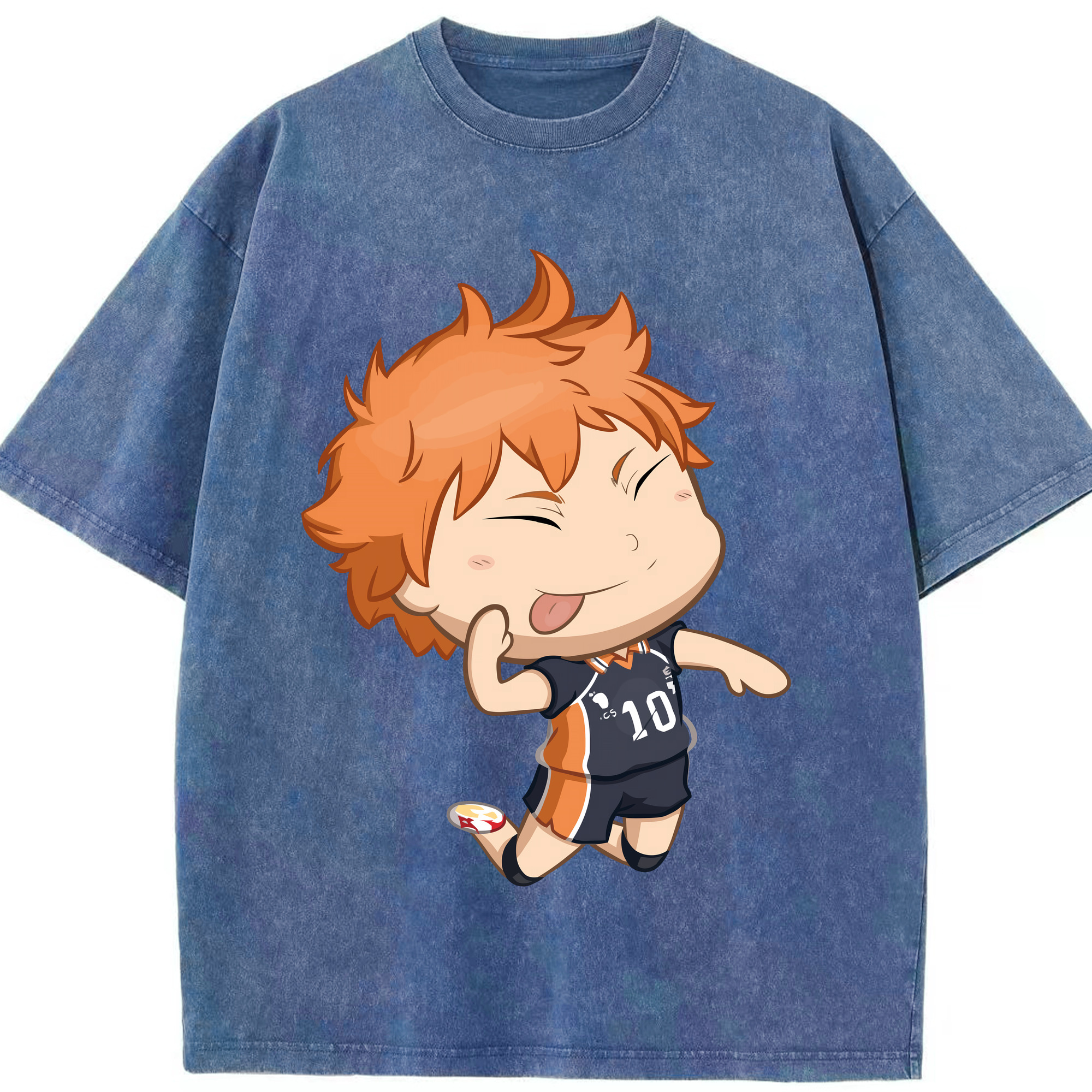 （画像用） ハイキュー!! Haikyu!! 綿100% ヴィンテージ風 半袖Tシャツ（フロントプリント）