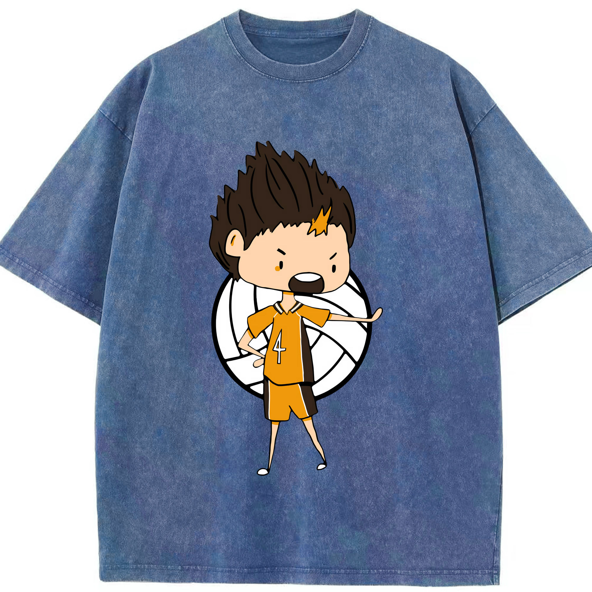 （画像用） ハイキュー!! Haikyu!! 綿100% ヴィンテージ風 半袖Tシャツ（フロントプリント）