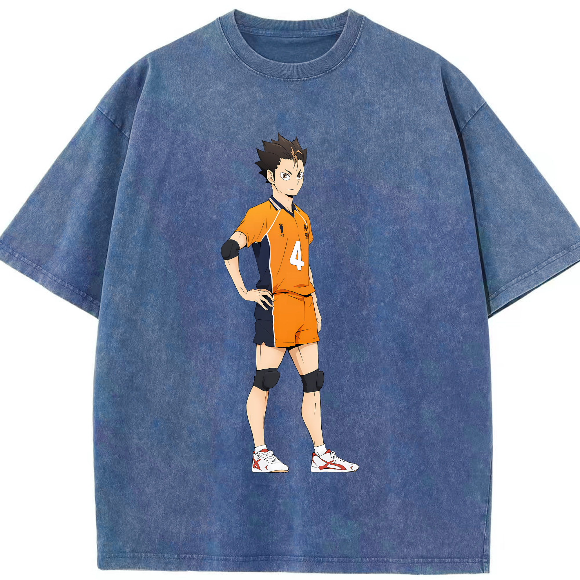 （画像用） ハイキュー!! Haikyu!! 綿100% ヴィンテージ風 半袖Tシャツ（フロントプリント）
