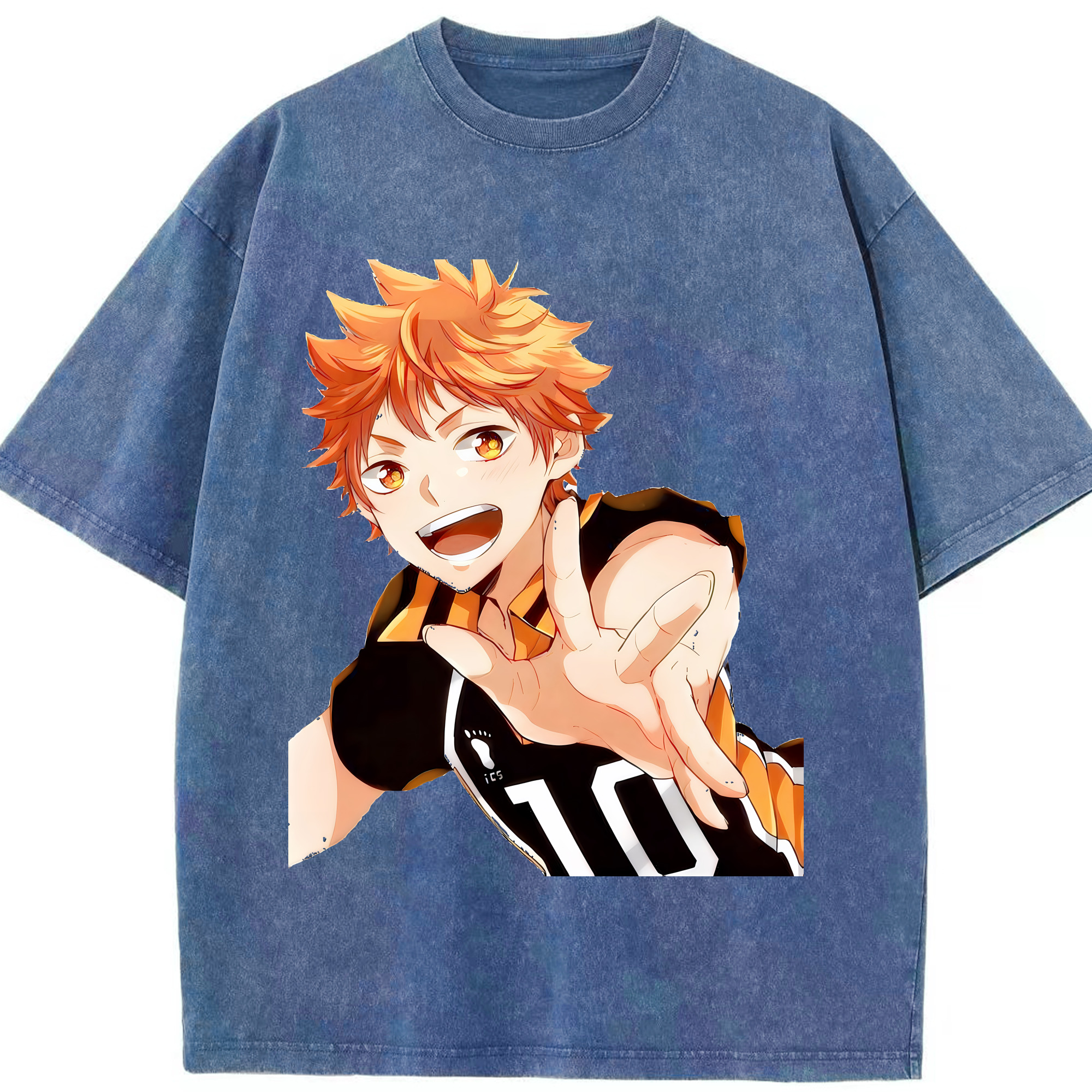 （画像用） ハイキュー!! Haikyu!! 綿100% ヴィンテージ風 半袖Tシャツ（フロントプリント）