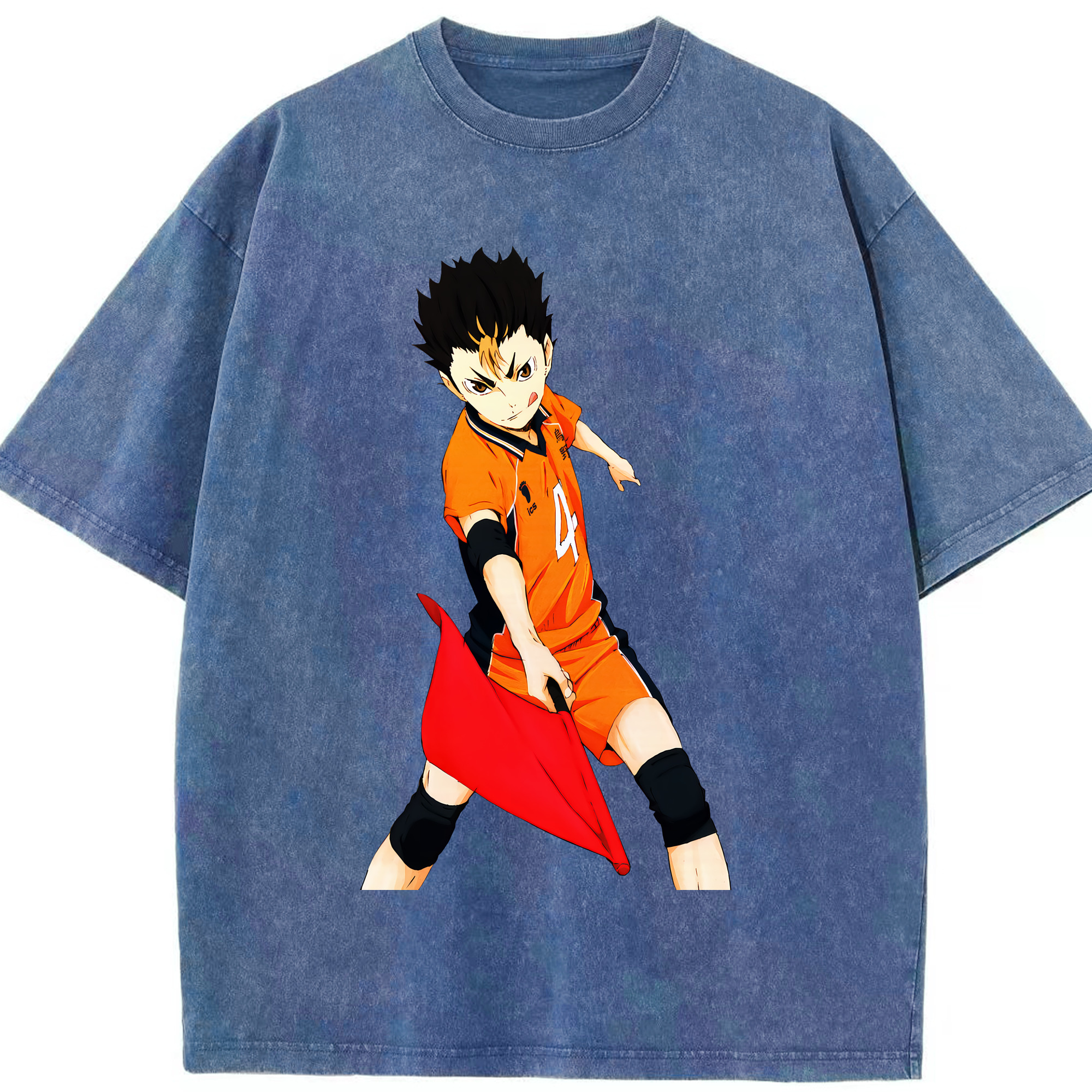 （画像用） ハイキュー!! Haikyu!! 綿100% ヴィンテージ風 半袖Tシャツ（フロントプリント）