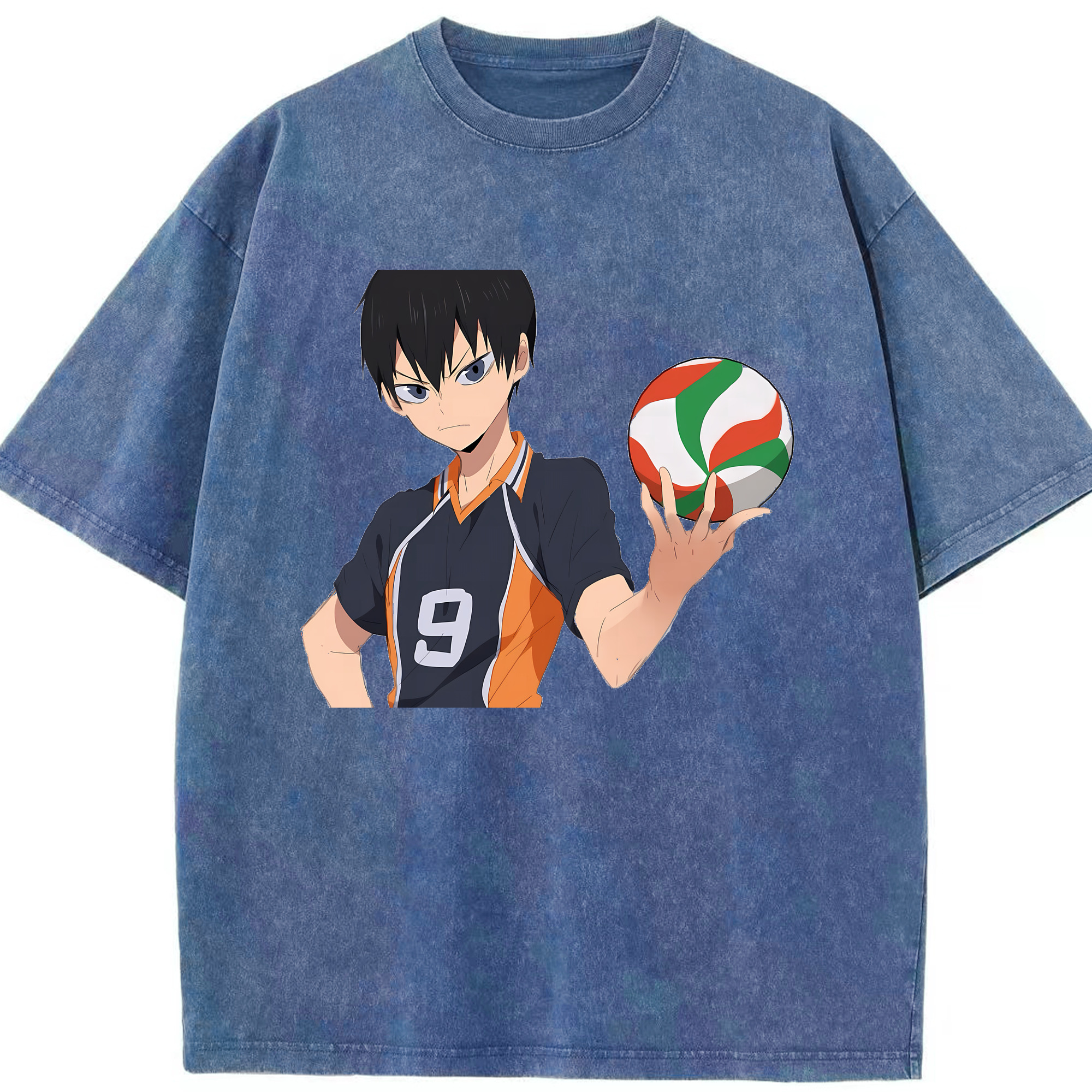 （画像用） ハイキュー!! Haikyu!! 綿100% ヴィンテージ風 半袖Tシャツ（フロントプリント）