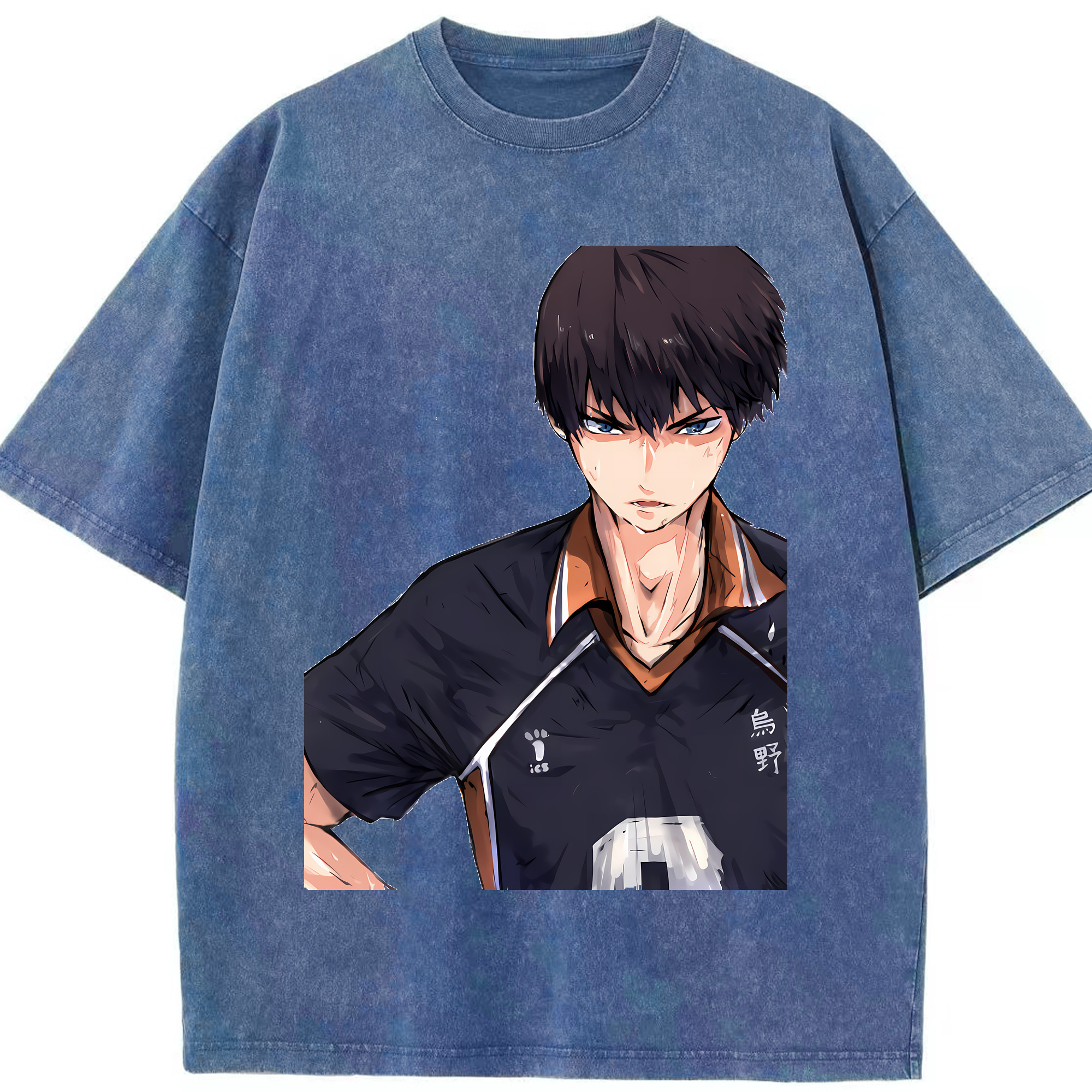 （画像用） ハイキュー!! Haikyu!! 綿100% ヴィンテージ風 半袖Tシャツ（フロントプリント）