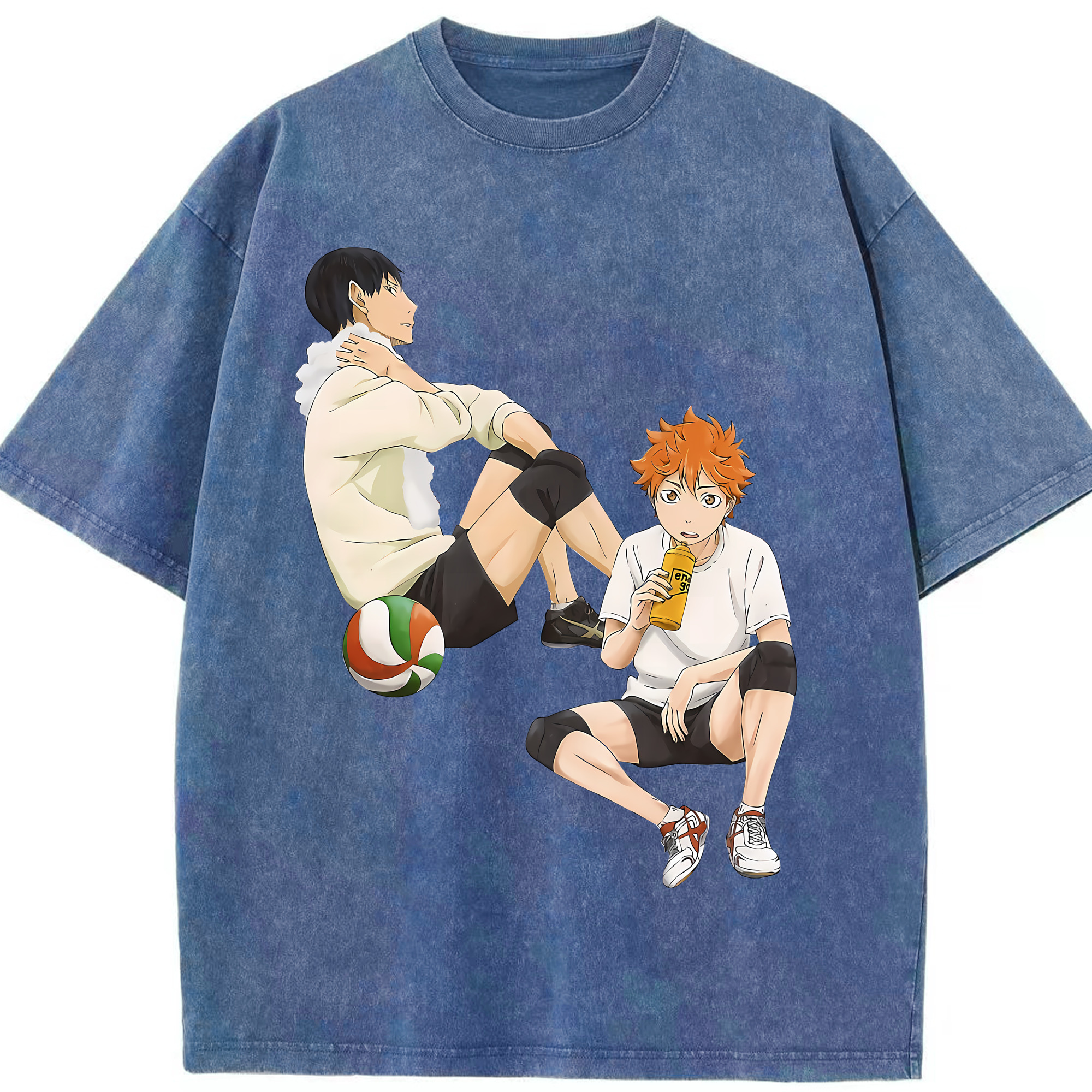 （画像用） ハイキュー!! Haikyu!! 綿100% ヴィンテージ風 半袖Tシャツ（フロントプリント）