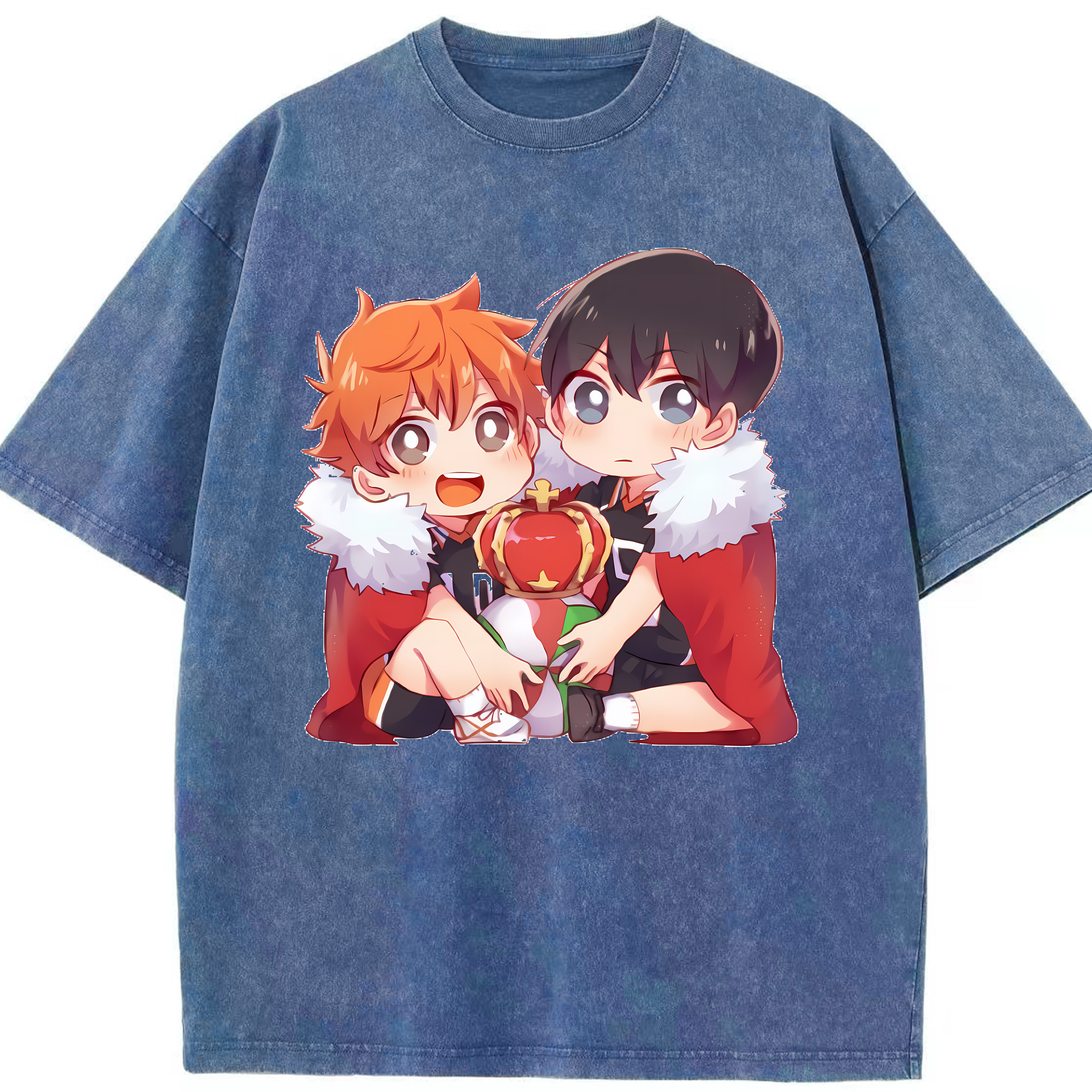 （画像用） ハイキュー!! Haikyu!! 綿100% ヴィンテージ風 半袖Tシャツ（フロントプリント）