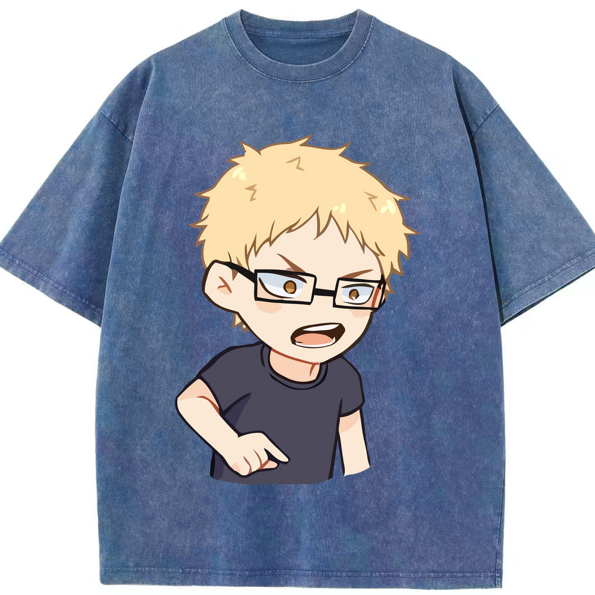 （画像用） ハイキュー!! Haikyu!! 綿100% ヴィンテージ風 半袖Tシャツ（フロントプリント）