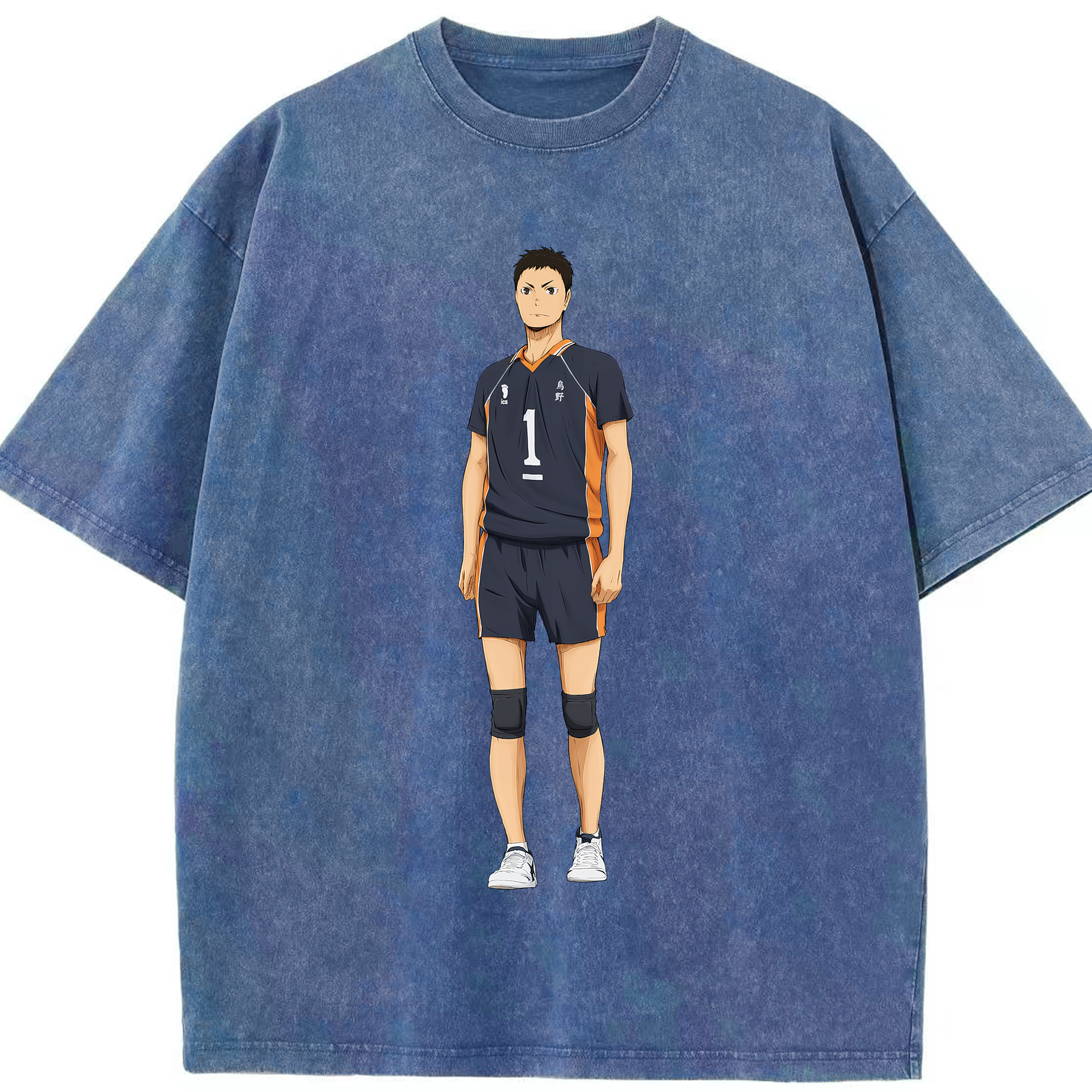 （画像用） ハイキュー!! Haikyu!! 綿100% ヴィンテージ風 半袖Tシャツ（フロントプリント）