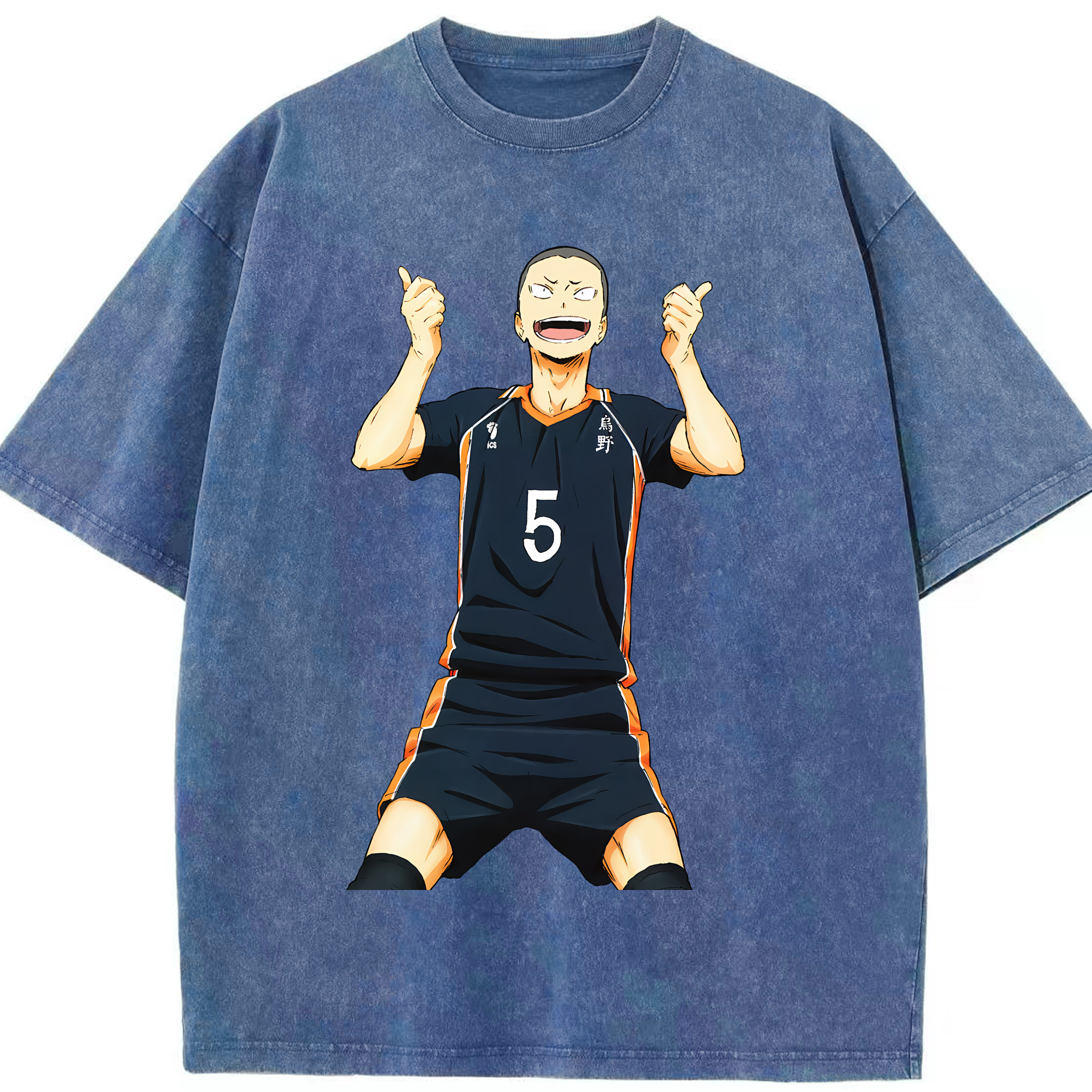 （画像用） ハイキュー!! Haikyu!! 綿100% ヴィンテージ風 半袖Tシャツ（フロントプリント）