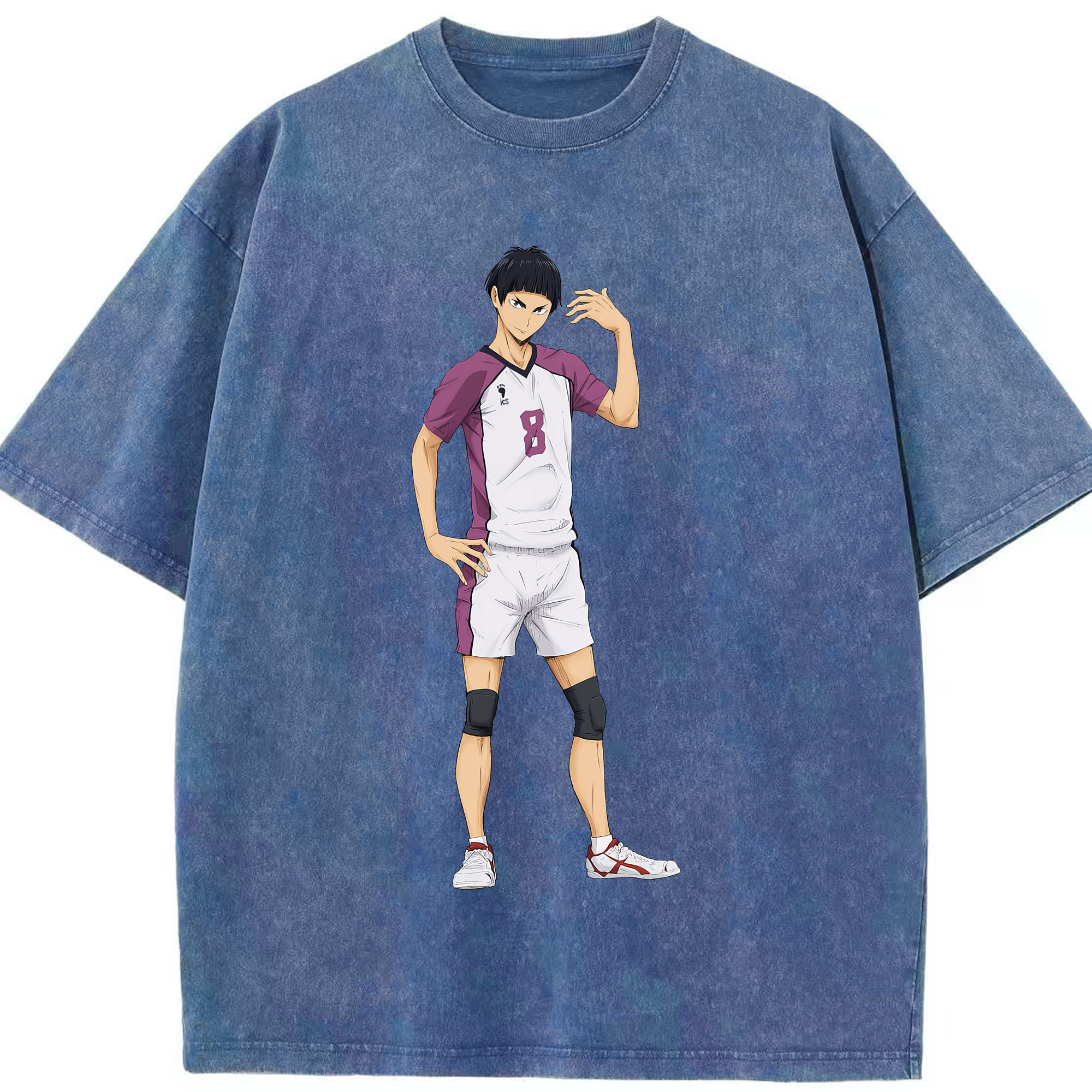 （画像用） ハイキュー!! Haikyu!! 綿100% ヴィンテージ風 半袖Tシャツ（フロントプリント）