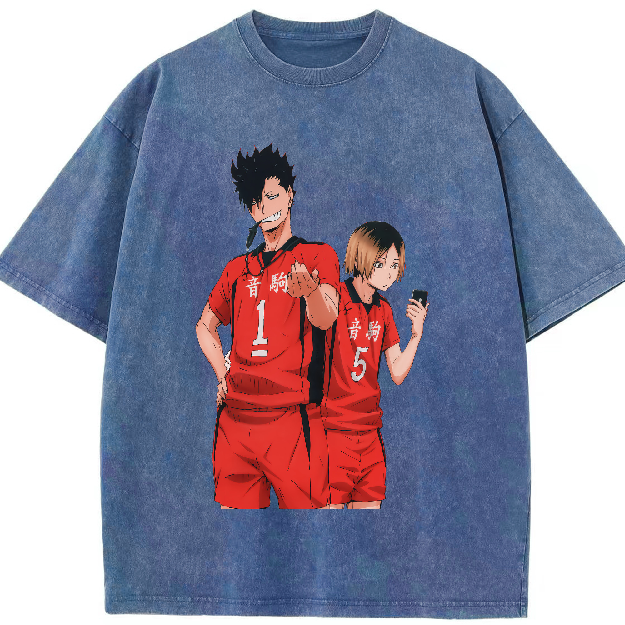 （画像用） ハイキュー!! Haikyu!! 綿100% ヴィンテージ風 半袖Tシャツ（フロントプリント）