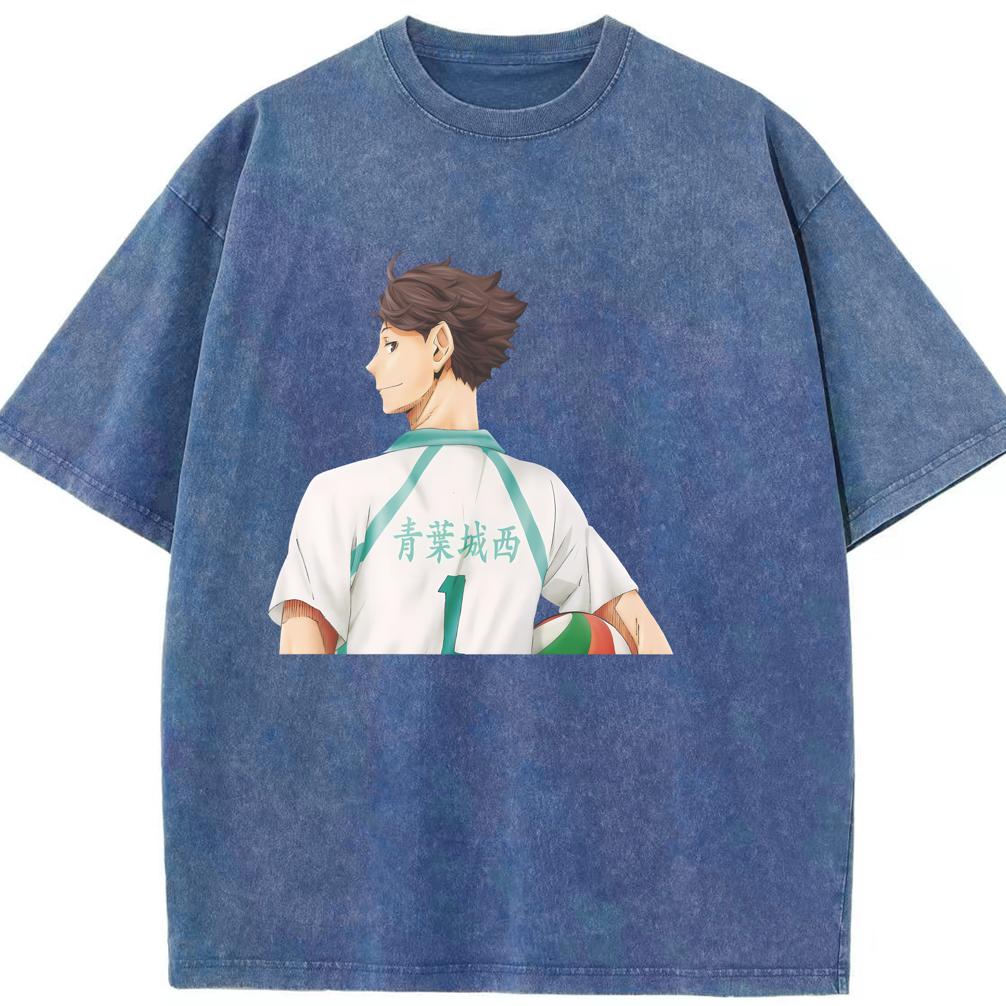 （画像用） ハイキュー!! Haikyu!! 綿100% ヴィンテージ風 半袖Tシャツ（フロントプリント）