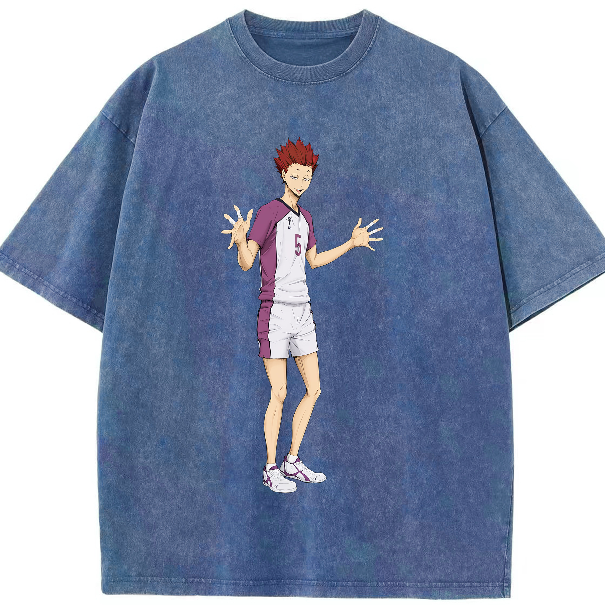 （画像用） ハイキュー!! Haikyu!! 綿100% ヴィンテージ風 半袖Tシャツ（フロントプリント）