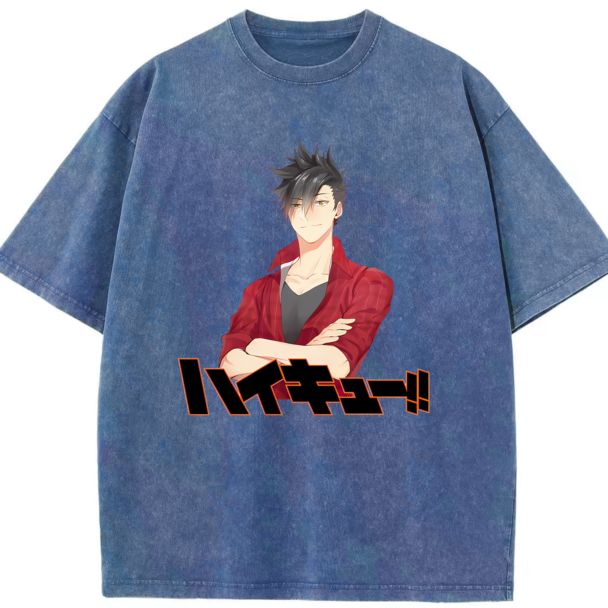 （画像用） ハイキュー!! Haikyu!! 綿100% ヴィンテージ風 半袖Tシャツ（フロントプリント）