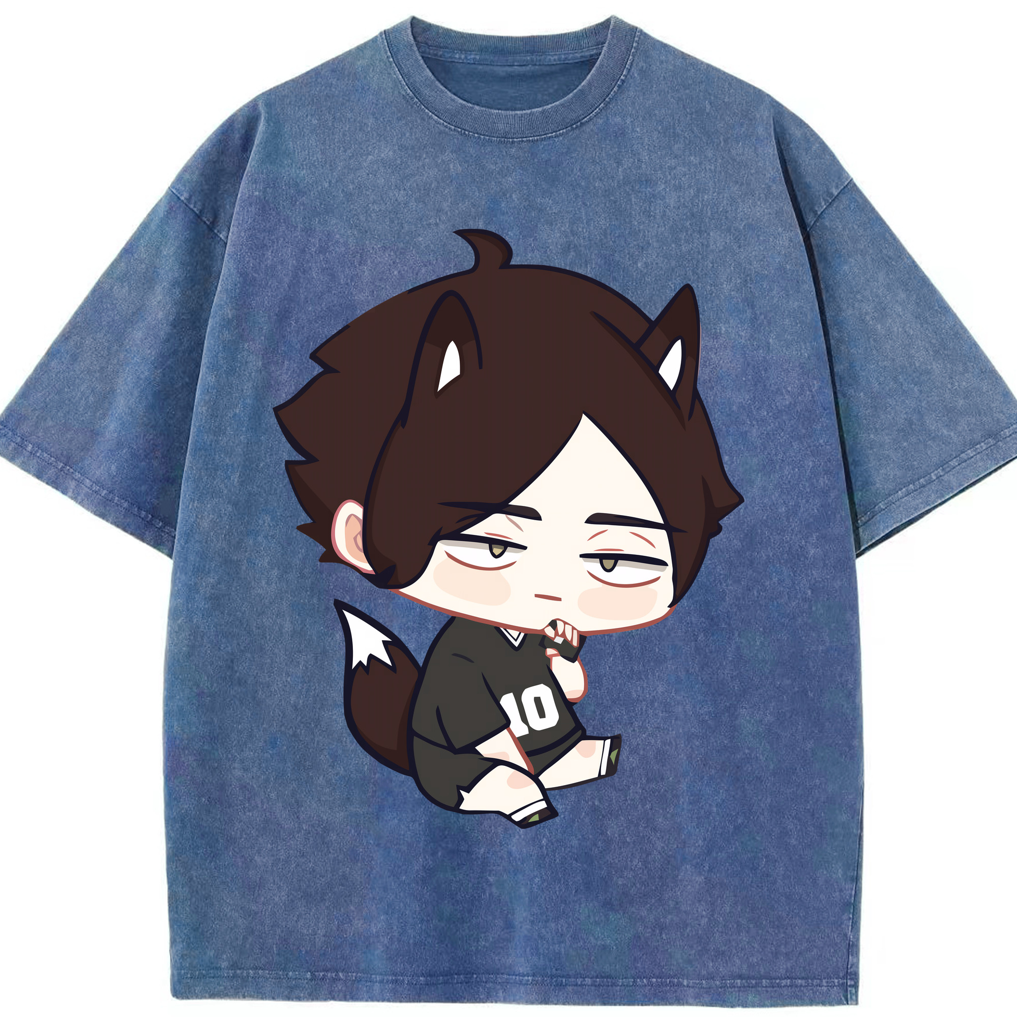 （画像用） ハイキュー!! Haikyu!! 綿100% ヴィンテージ風 半袖Tシャツ（フロントプリント）