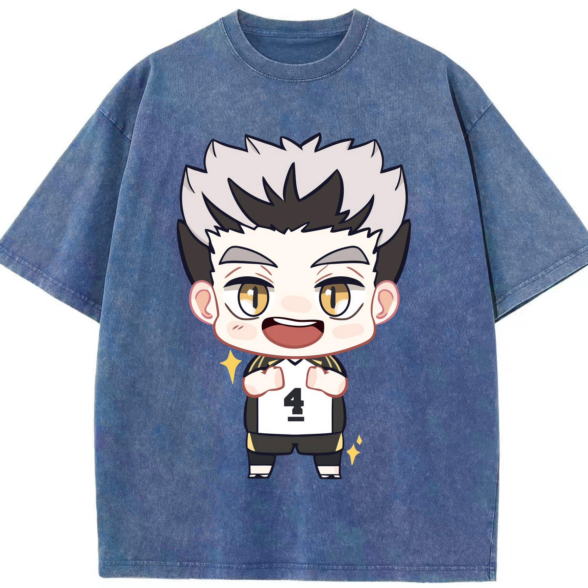 （画像用） ハイキュー!! Haikyu!! 綿100% ヴィンテージ風 半袖Tシャツ（フロントプリント）