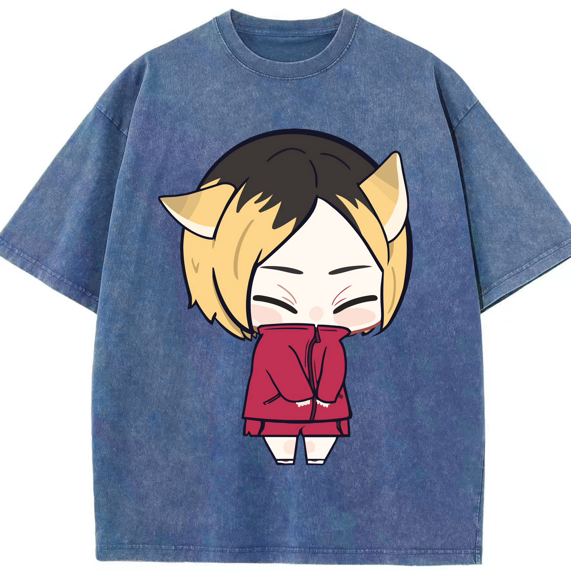 （画像用） ハイキュー!! Haikyu!! 綿100% ヴィンテージ風 半袖Tシャツ（フロントプリント）