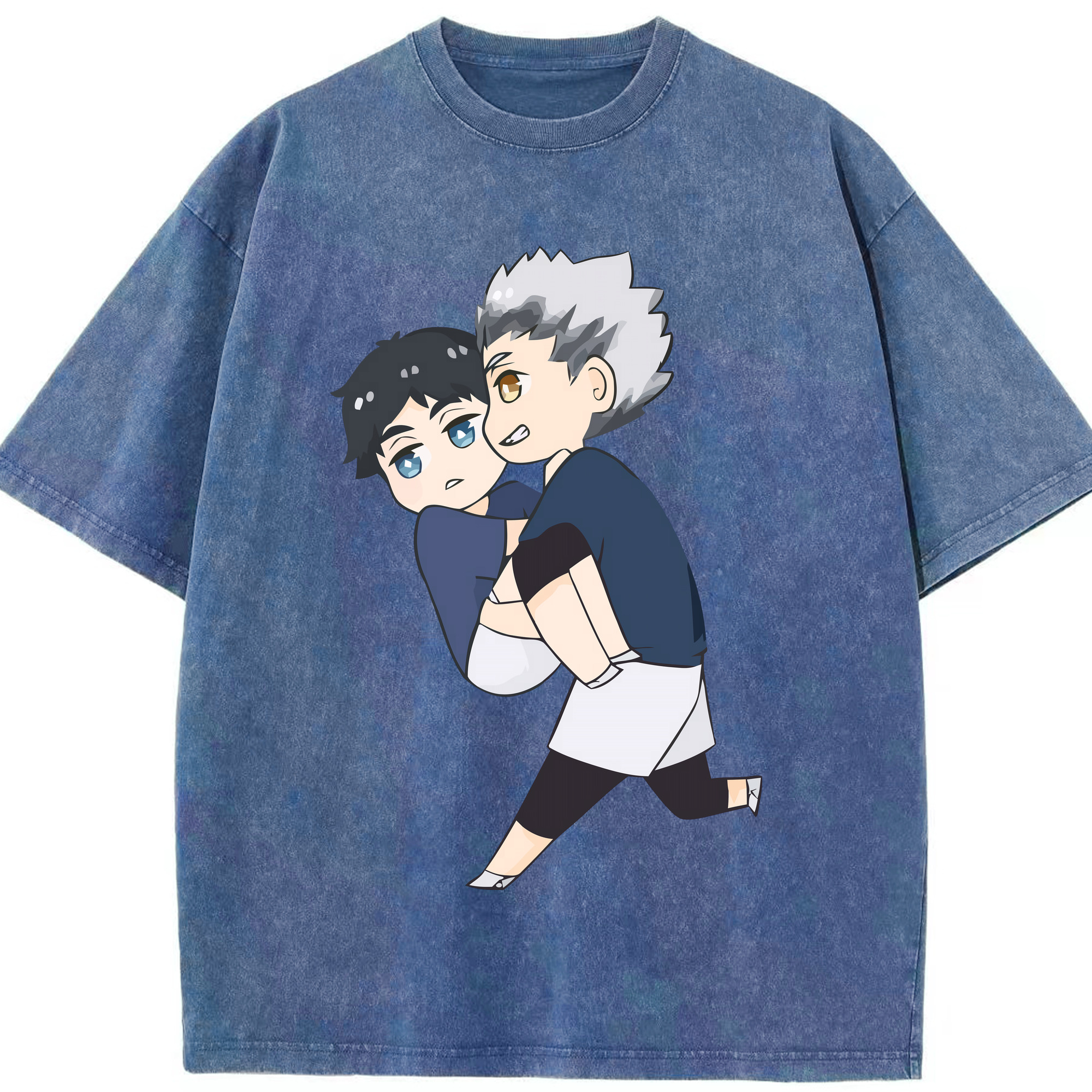 （画像用） ハイキュー!! Haikyu!! 綿100% ヴィンテージ風 半袖Tシャツ（フロントプリント）