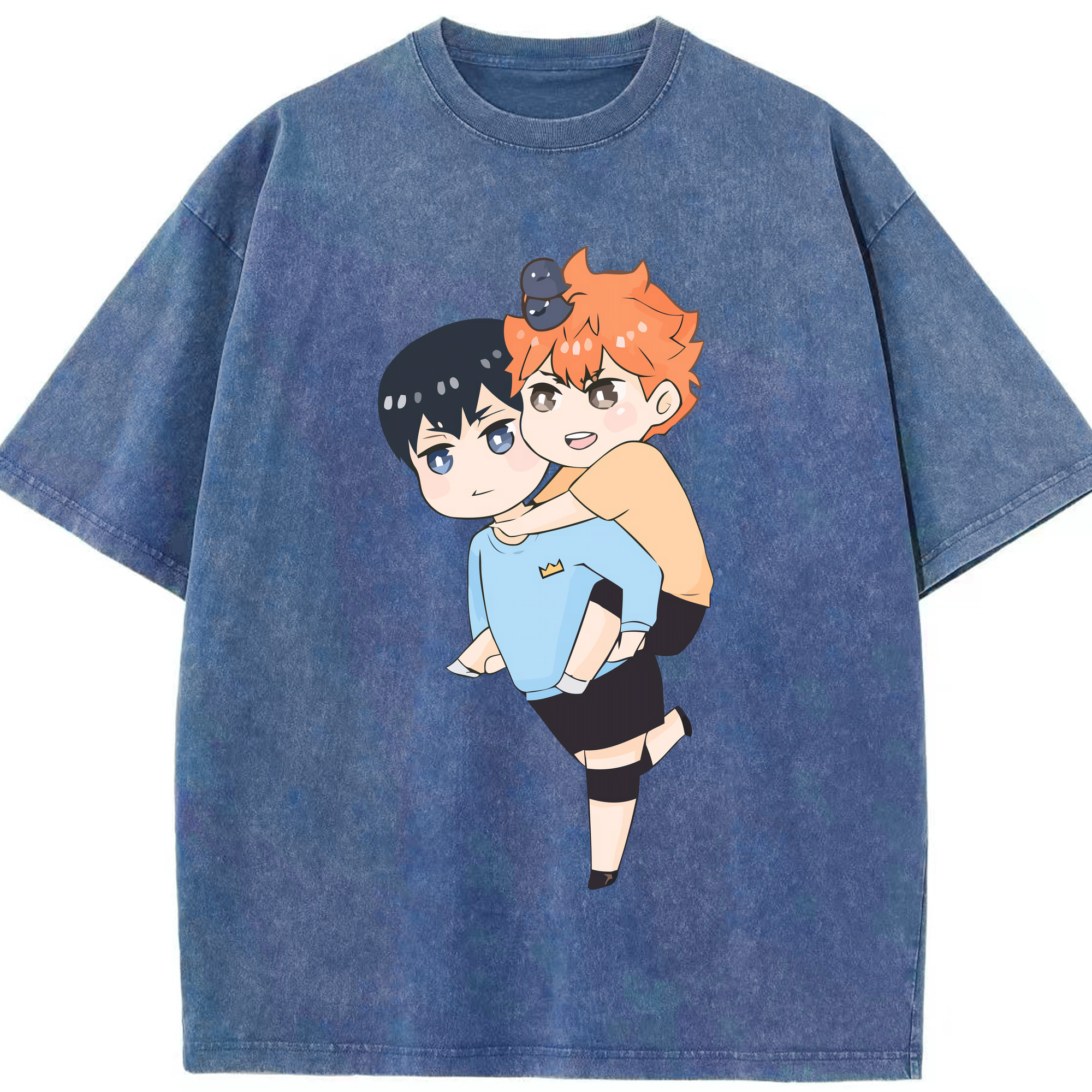 （画像用） ハイキュー!! Haikyu!! 綿100% ヴィンテージ風 半袖Tシャツ（フロントプリント）