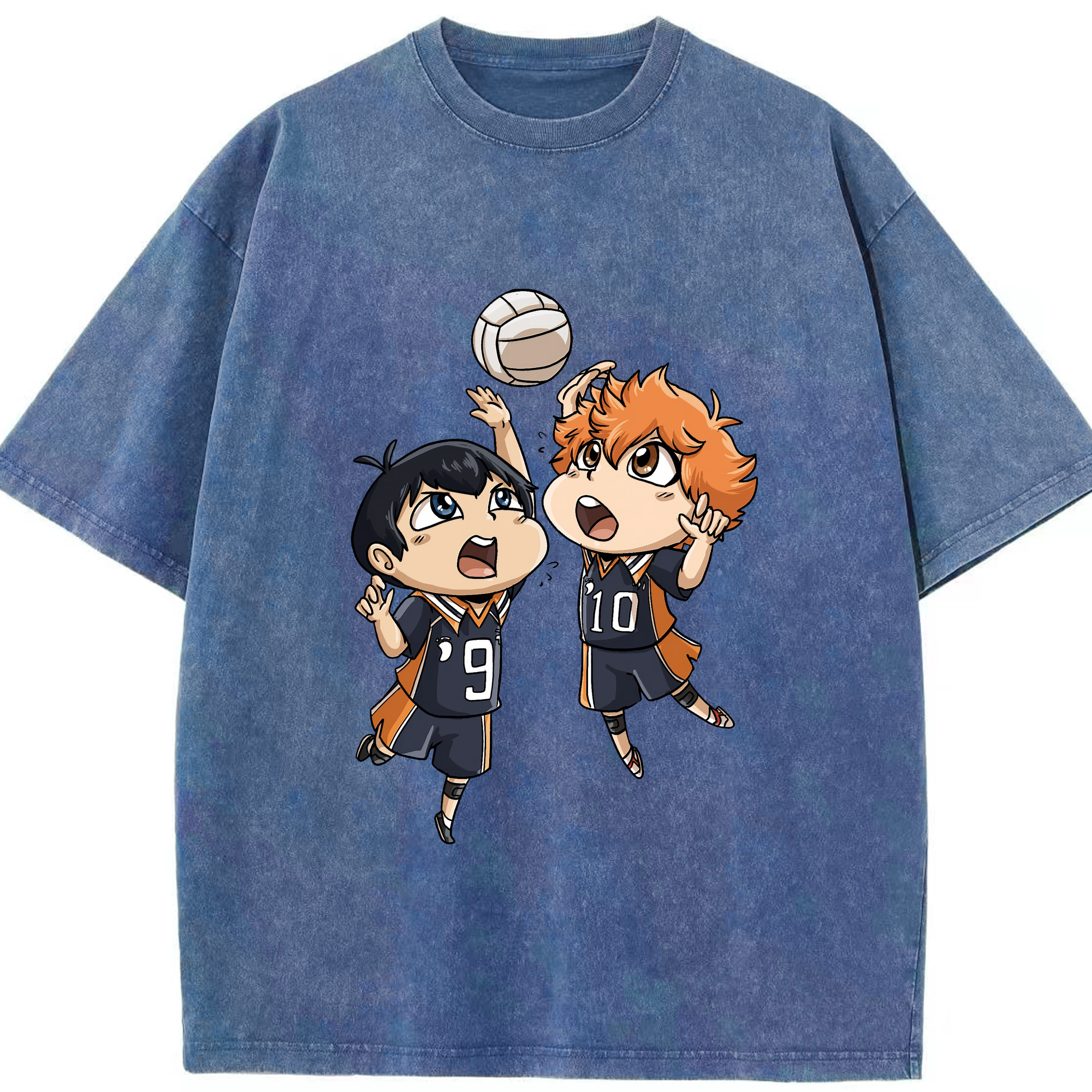 （画像用） ハイキュー!! Haikyu!! 綿100% ヴィンテージ風 半袖Tシャツ（フロントプリント）