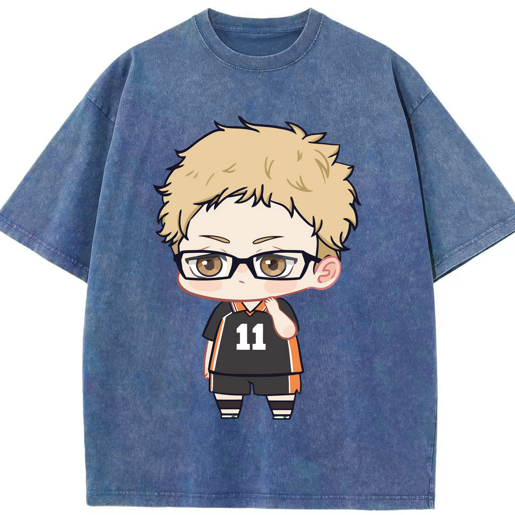 （画像用） ハイキュー!! Haikyu!! 綿100% ヴィンテージ風 半袖Tシャツ（フロントプリント）