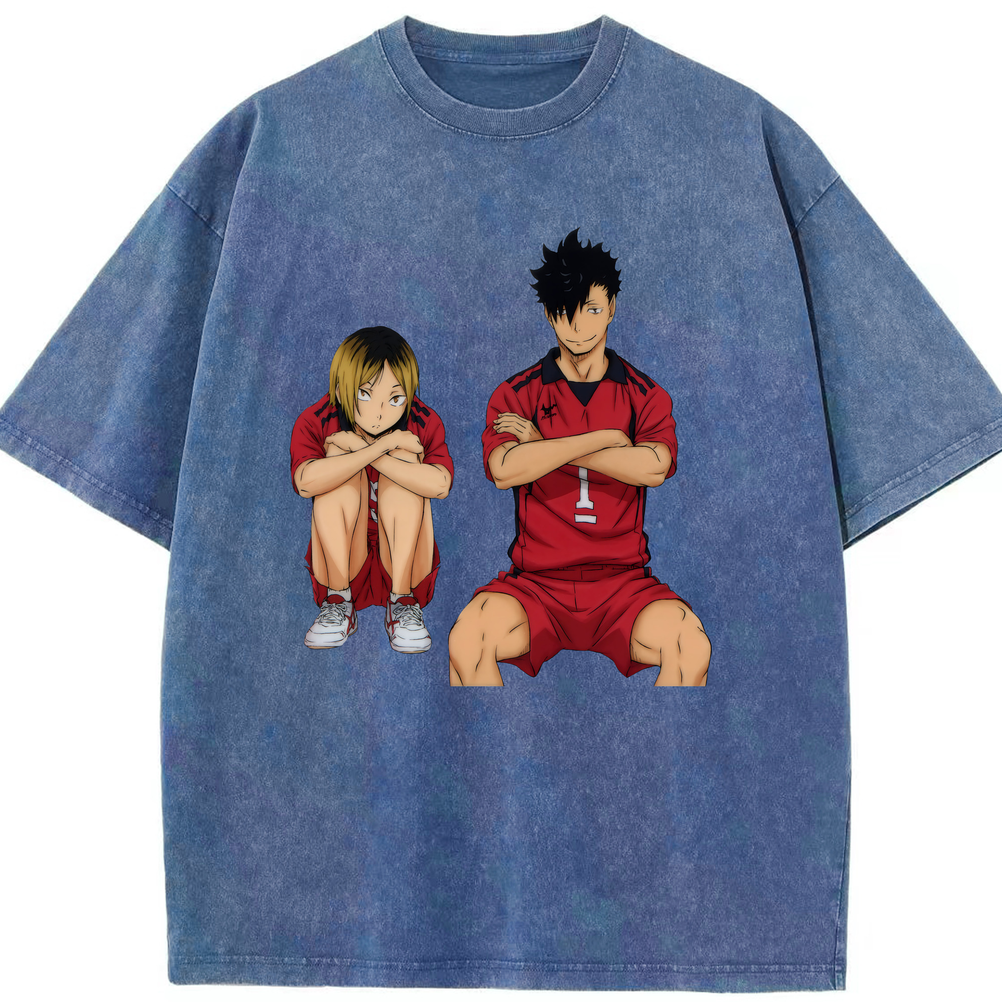 （画像用） ハイキュー!! Haikyu!! 綿100% ヴィンテージ風 半袖Tシャツ（フロントプリント）