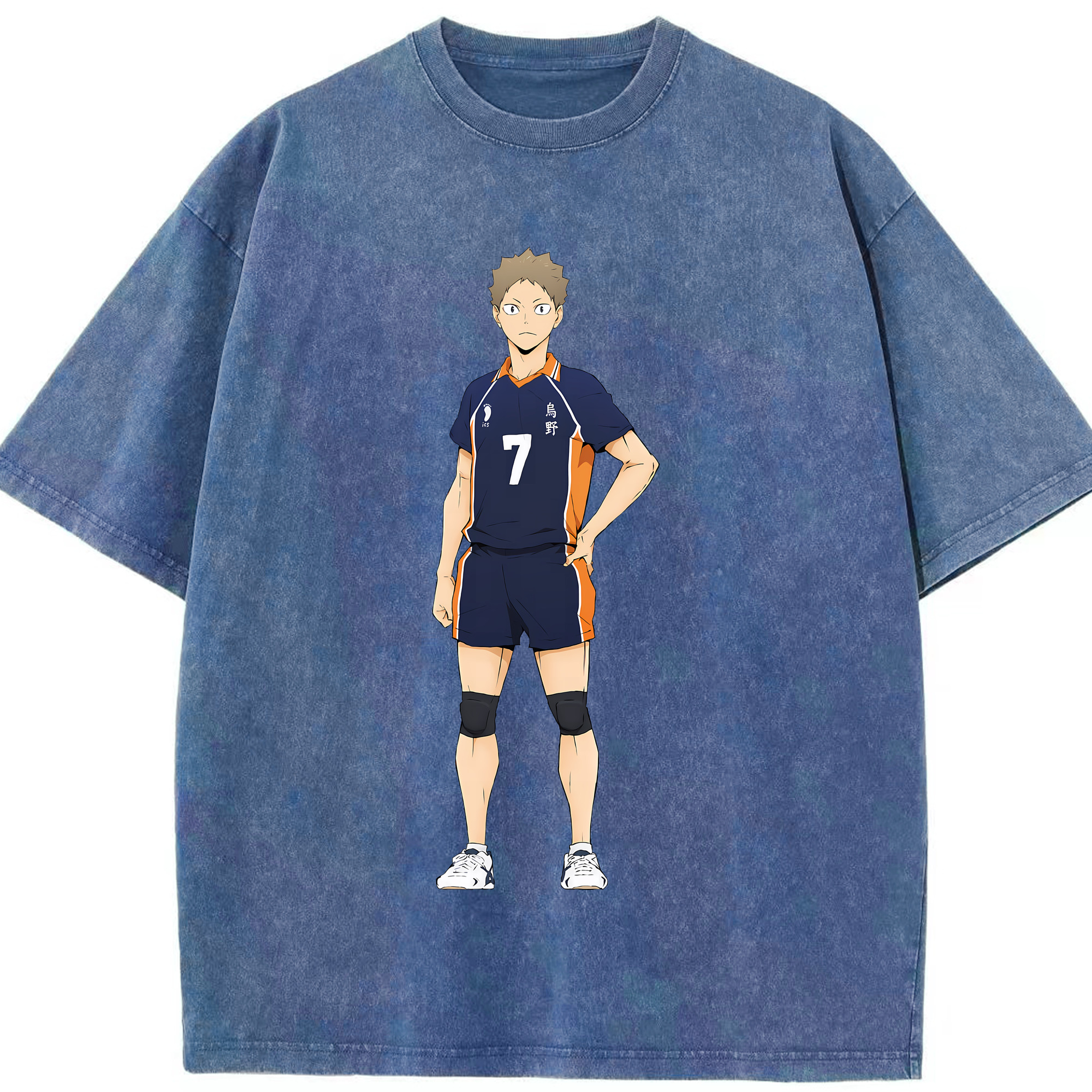 （画像用） ハイキュー!! Haikyu!! 綿100% ヴィンテージ風 半袖Tシャツ（フロントプリント）
