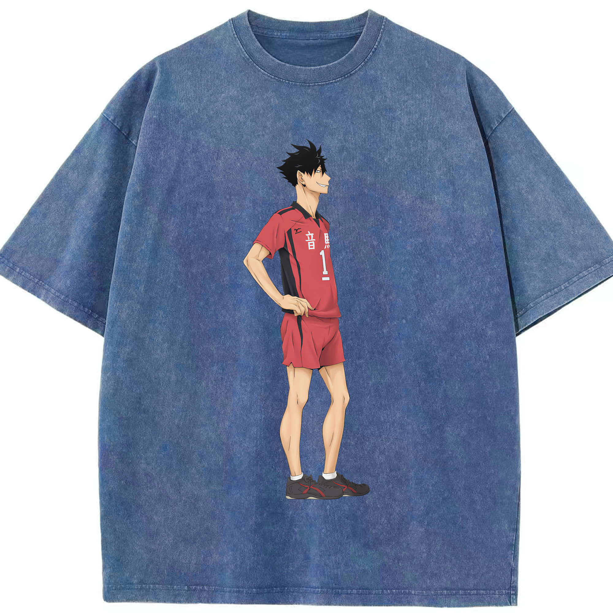 （画像用） ハイキュー!! Haikyu!! 綿100% ヴィンテージ風 半袖Tシャツ（フロントプリント）