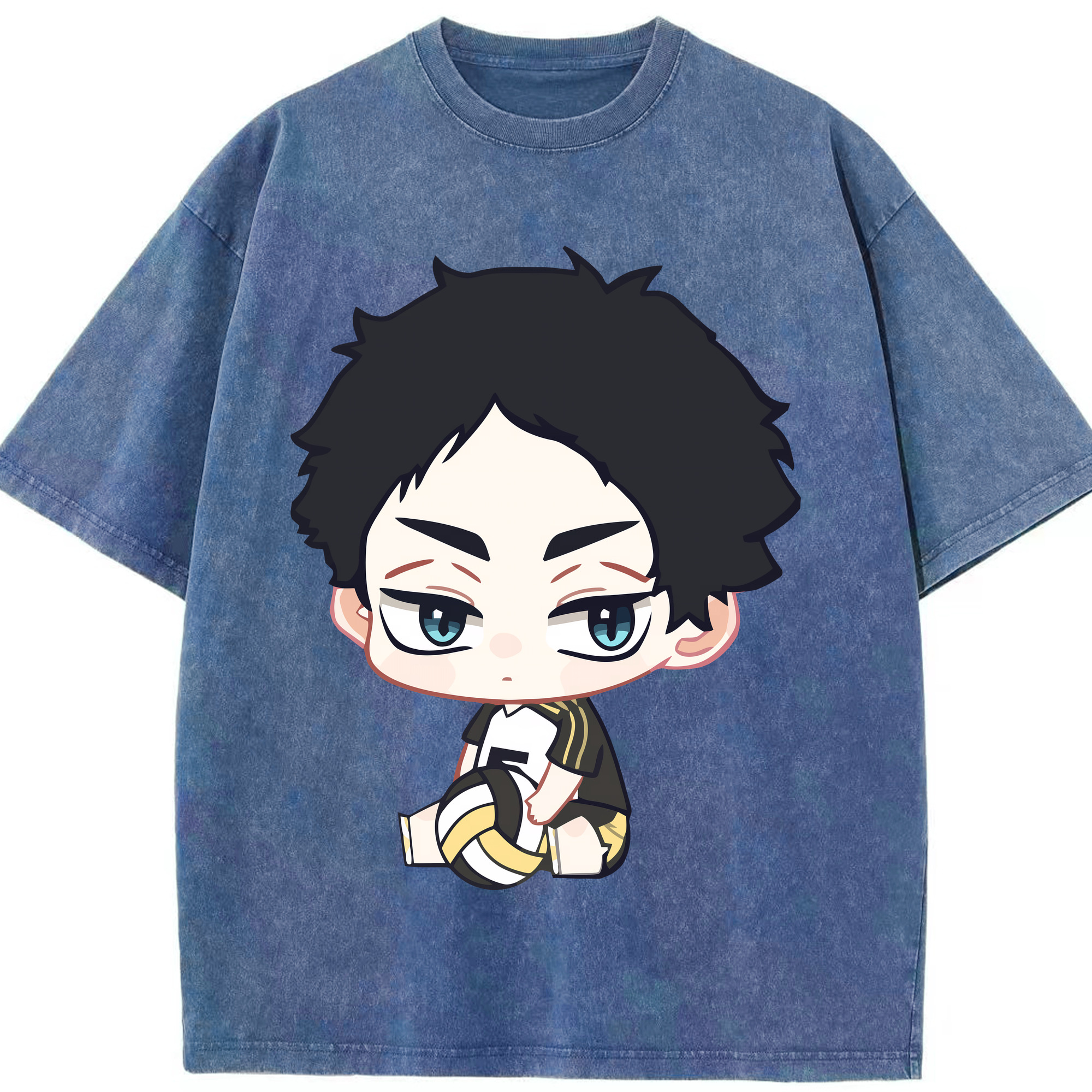（画像用） ハイキュー!! Haikyu!! 綿100% ヴィンテージ風 半袖Tシャツ（フロントプリント）