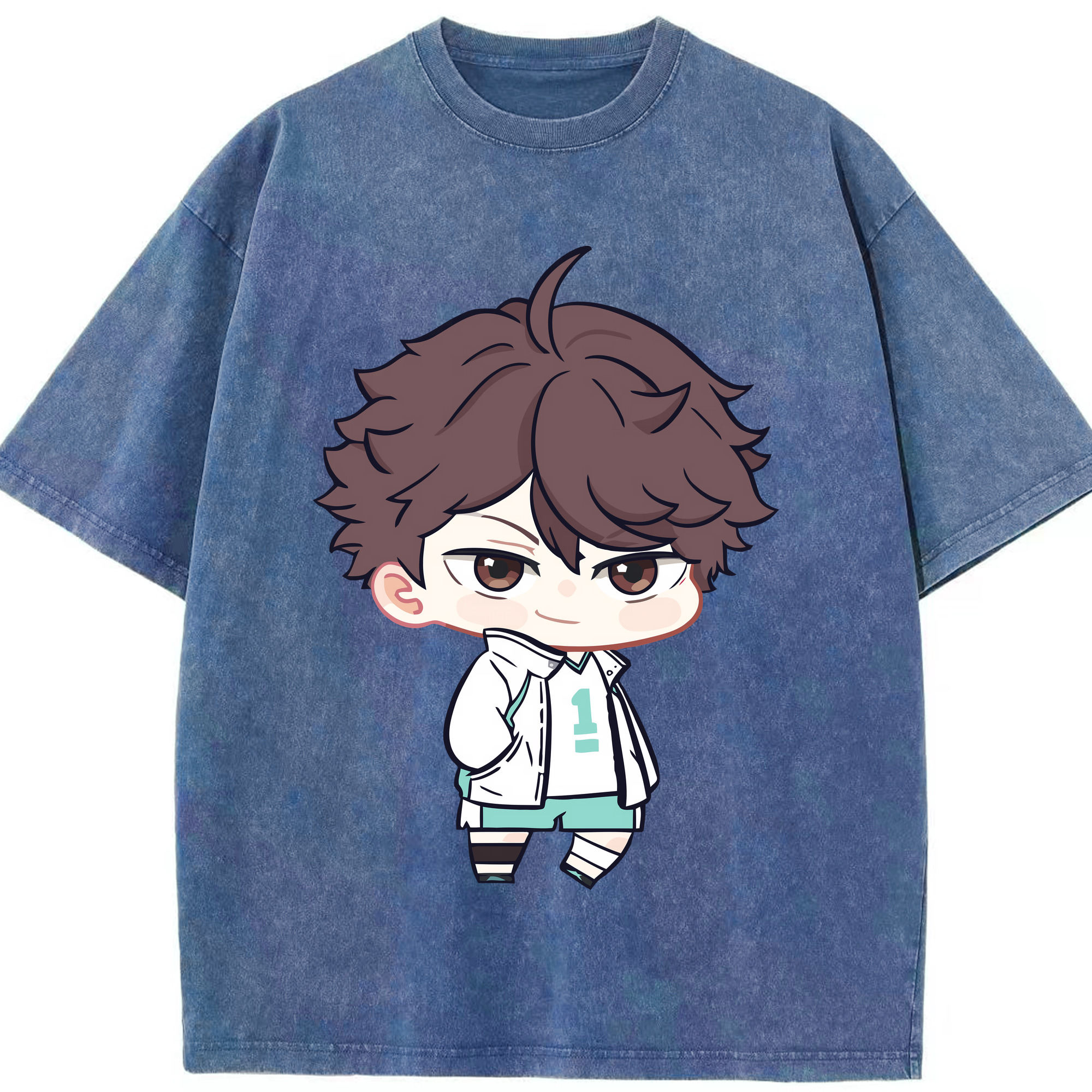 （画像用） ハイキュー!! Haikyu!! 綿100% ヴィンテージ風 半袖Tシャツ（フロントプリント）