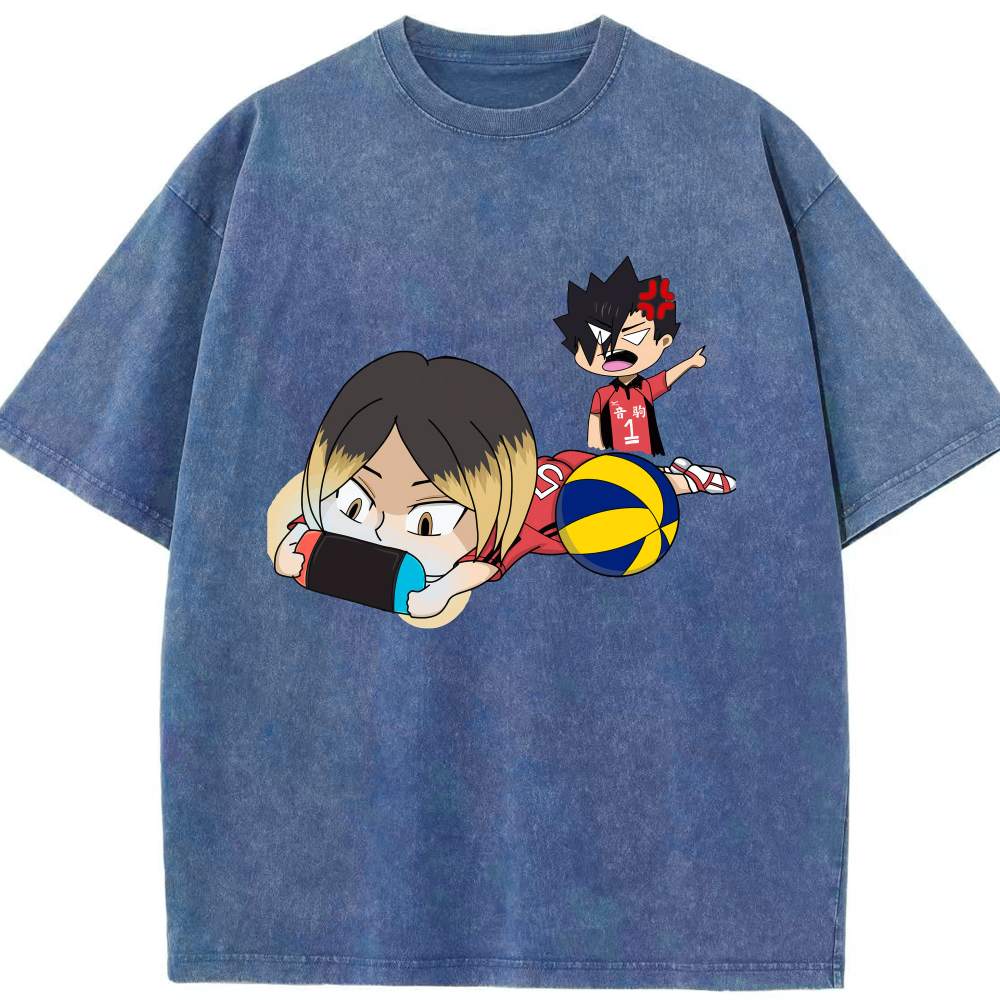 （画像用） ハイキュー!! Haikyu!! 綿100% ヴィンテージ風 半袖Tシャツ（フロントプリント）