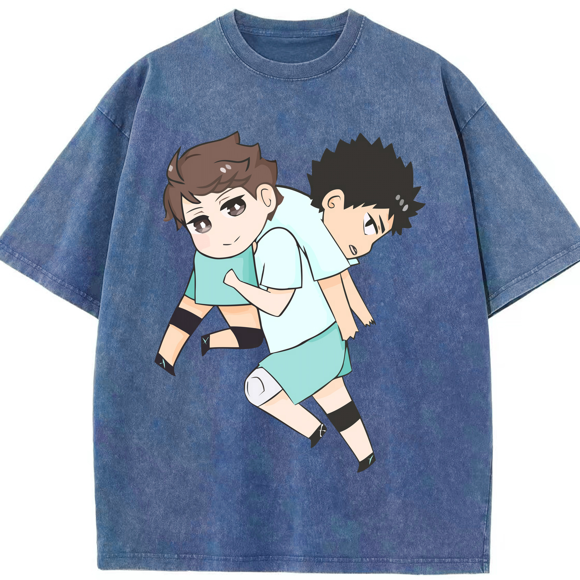 （画像用） ハイキュー!! Haikyu!! 綿100% ヴィンテージ風 半袖Tシャツ（フロントプリント）