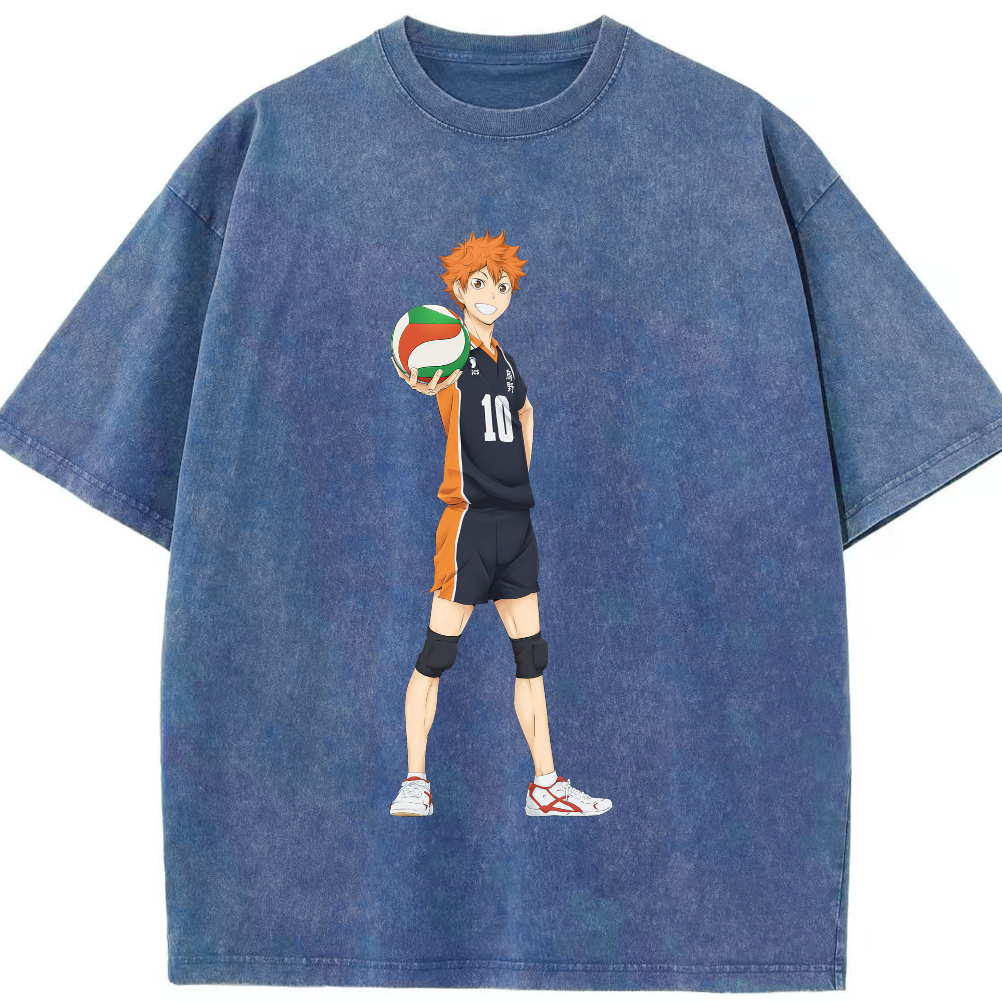 （画像用） ハイキュー!! Haikyu!! 綿100% ヴィンテージ風 半袖Tシャツ（フロントプリント）
