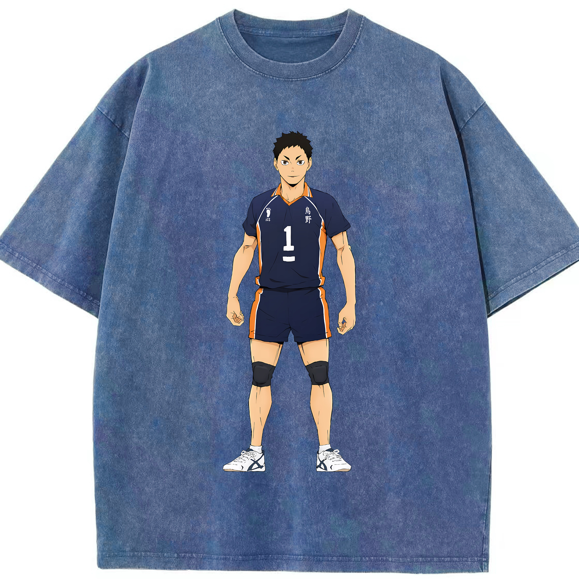 （画像用） ハイキュー!! Haikyu!! 綿100% ヴィンテージ風 半袖Tシャツ（フロントプリント）