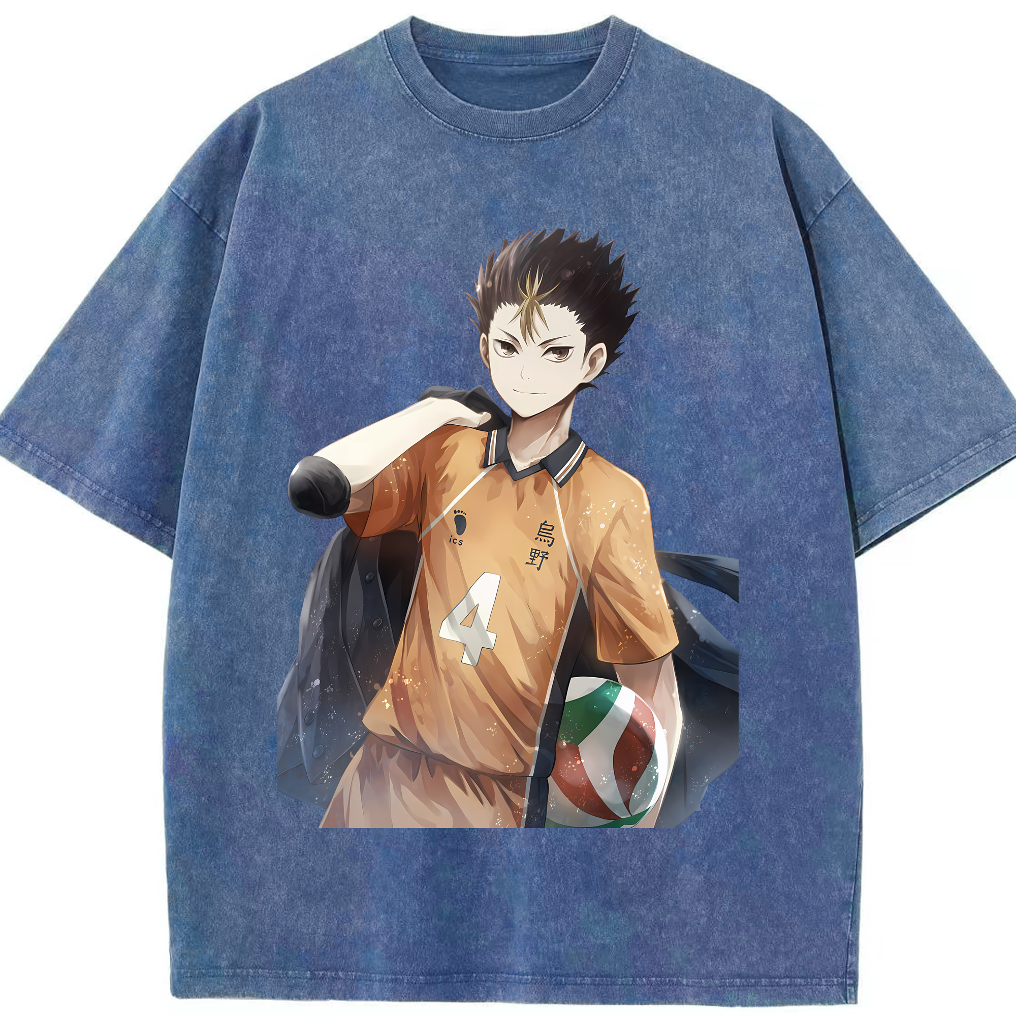 （画像用） ハイキュー!! Haikyu!! 綿100% ヴィンテージ風 半袖Tシャツ（フロントプリント）