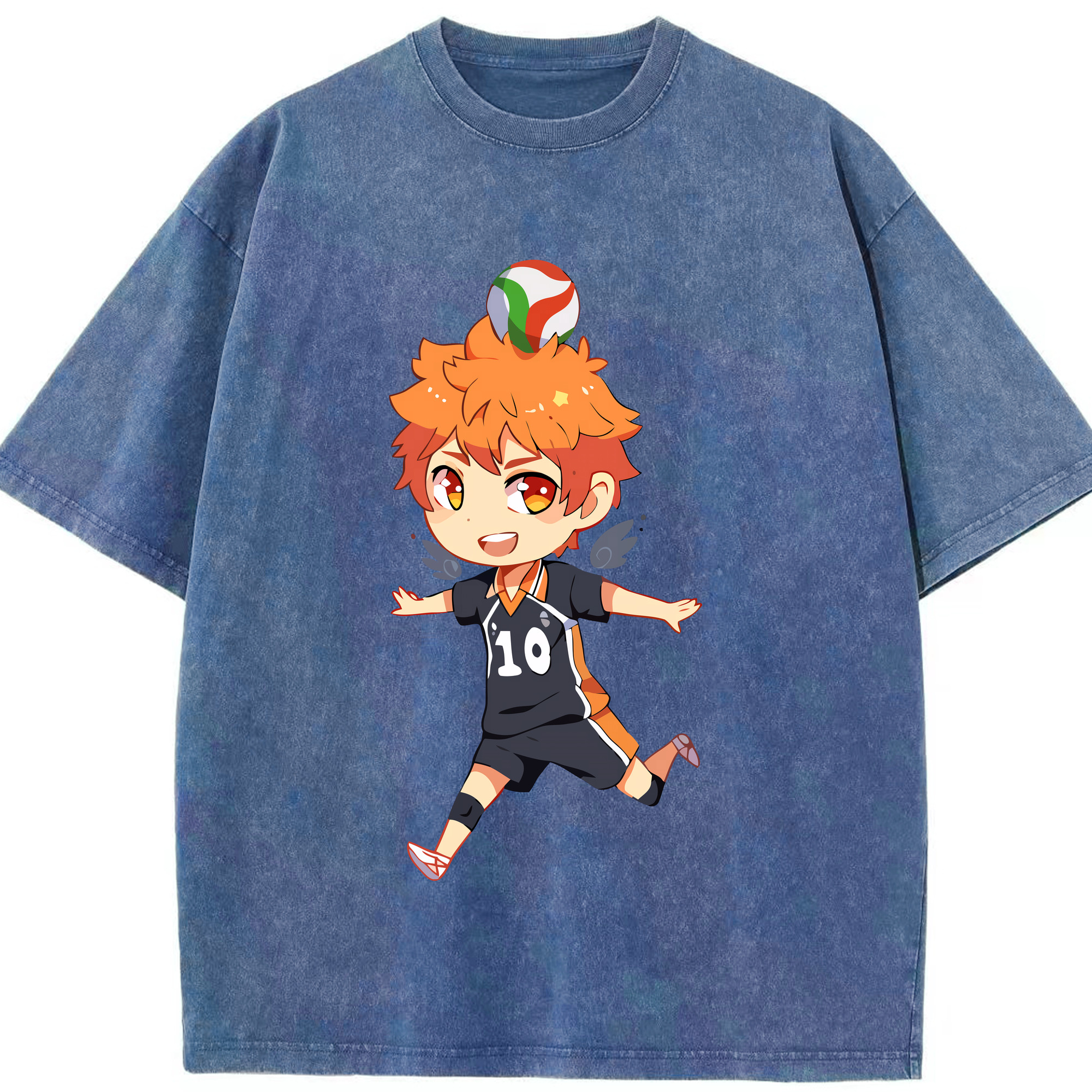 （画像用） ハイキュー!! Haikyu!! 綿100% ヴィンテージ風 半袖Tシャツ（フロントプリント）