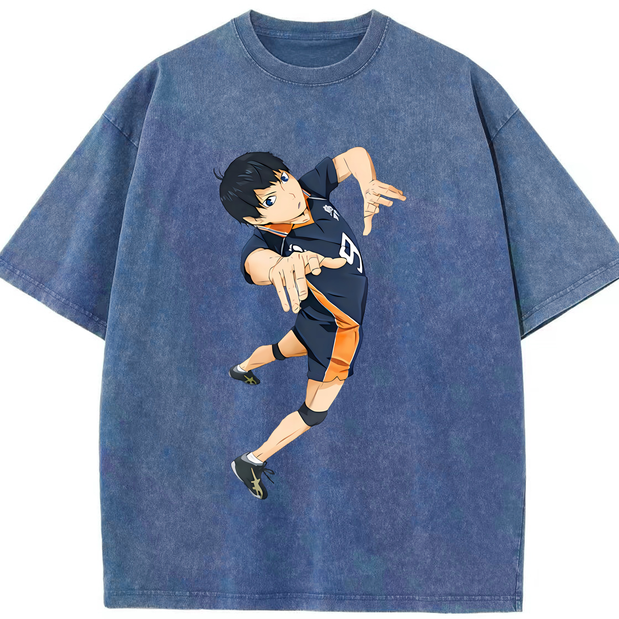 （画像用） ハイキュー!! Haikyu!! 綿100% ヴィンテージ風 半袖Tシャツ（フロントプリント）