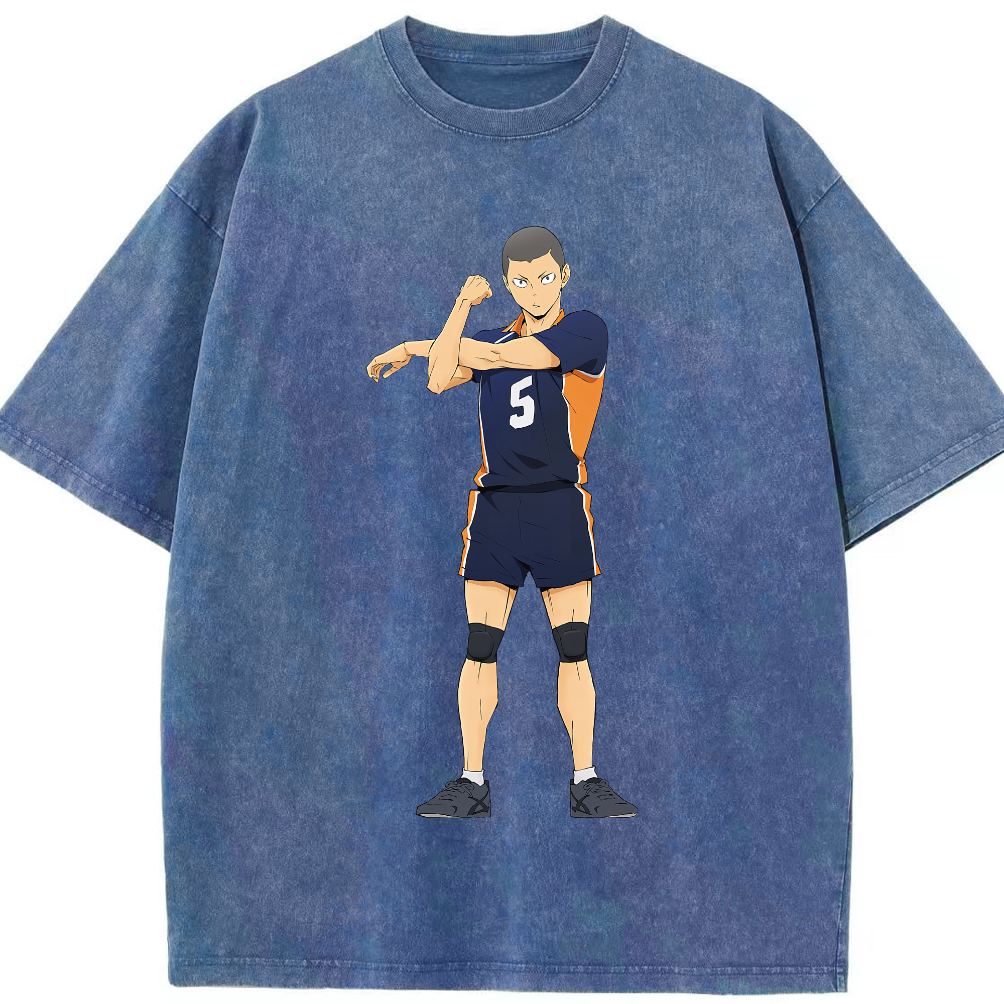 （画像用） ハイキュー!! Haikyu!! 綿100% ヴィンテージ風 半袖Tシャツ（フロントプリント）