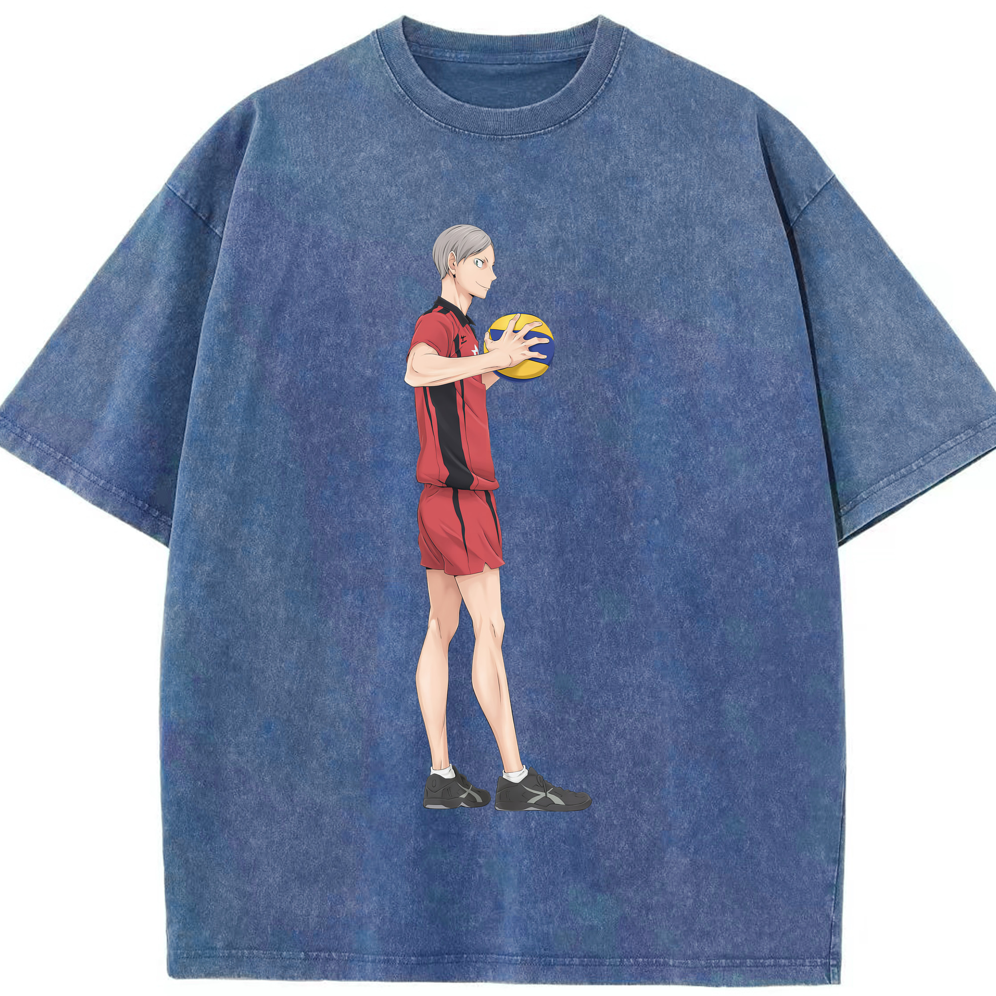 （画像用） ハイキュー!! Haikyu!! 綿100% ヴィンテージ風 半袖Tシャツ（フロントプリント）